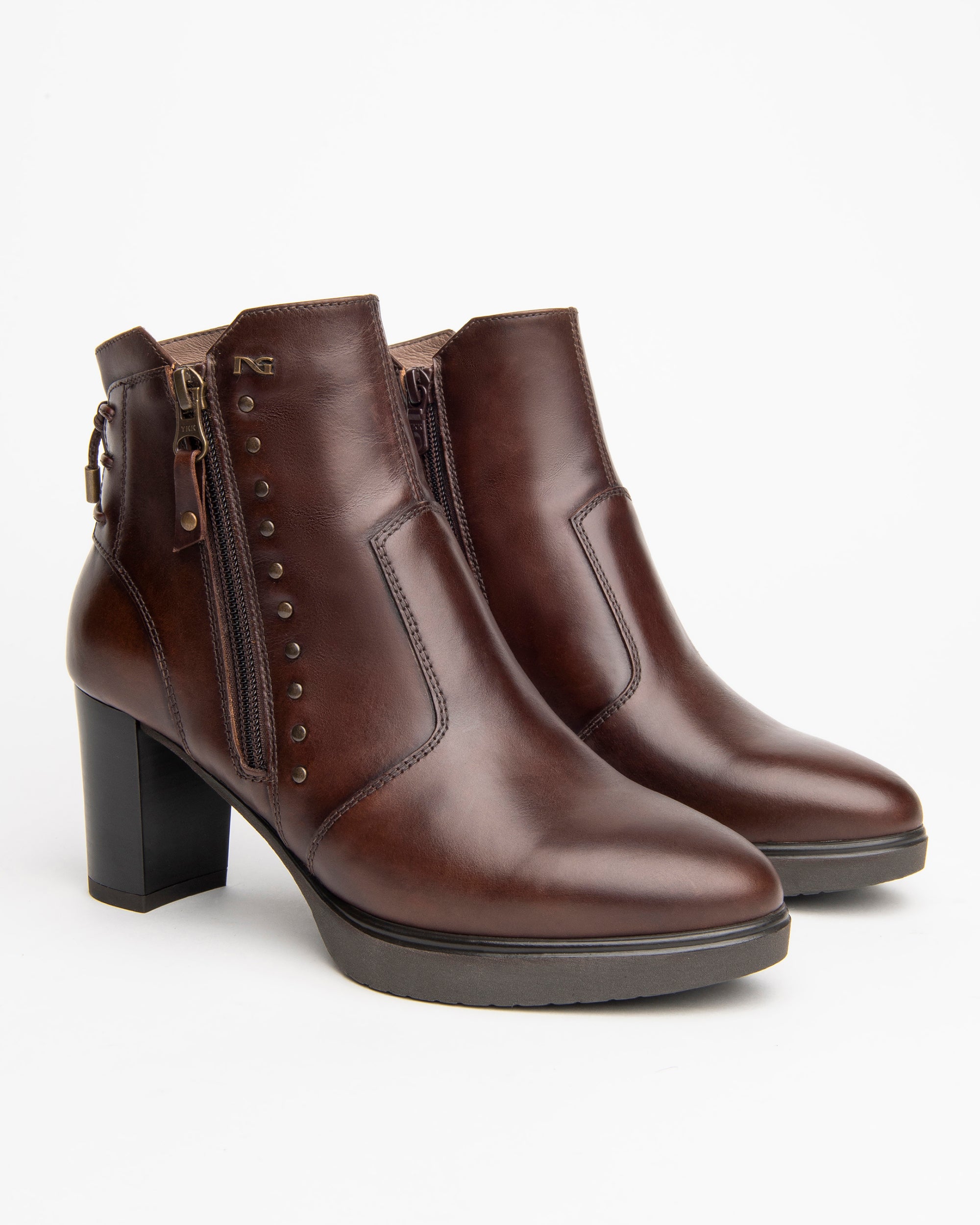 NeroGiardini Bottines femme cuir hiver made in Italy