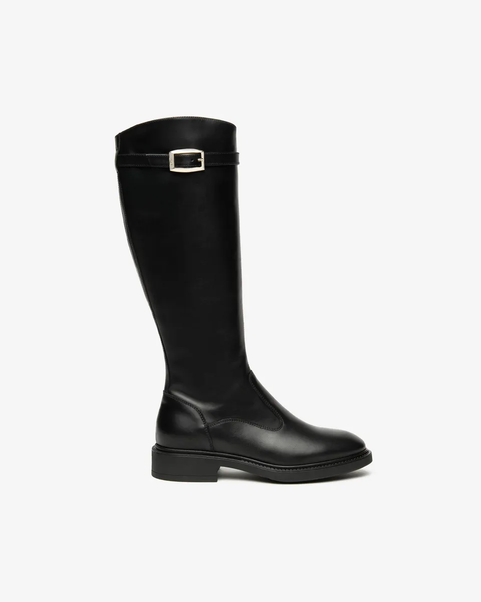 Nerogiardini Bottes Femme Cuir Hiver Made in Italy