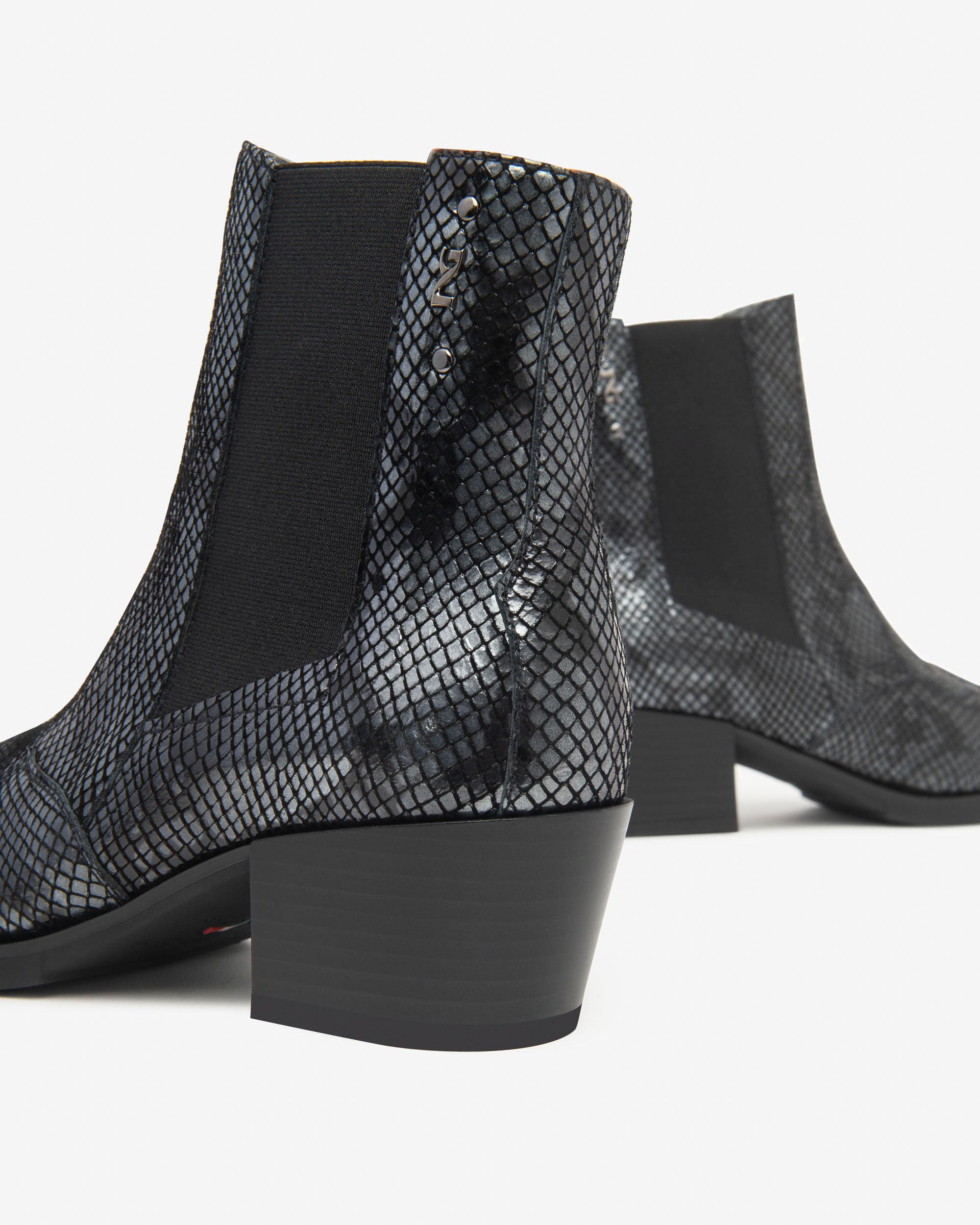 NeroGiardini Bottines Chelsea Femme Cuir Imprimé Python