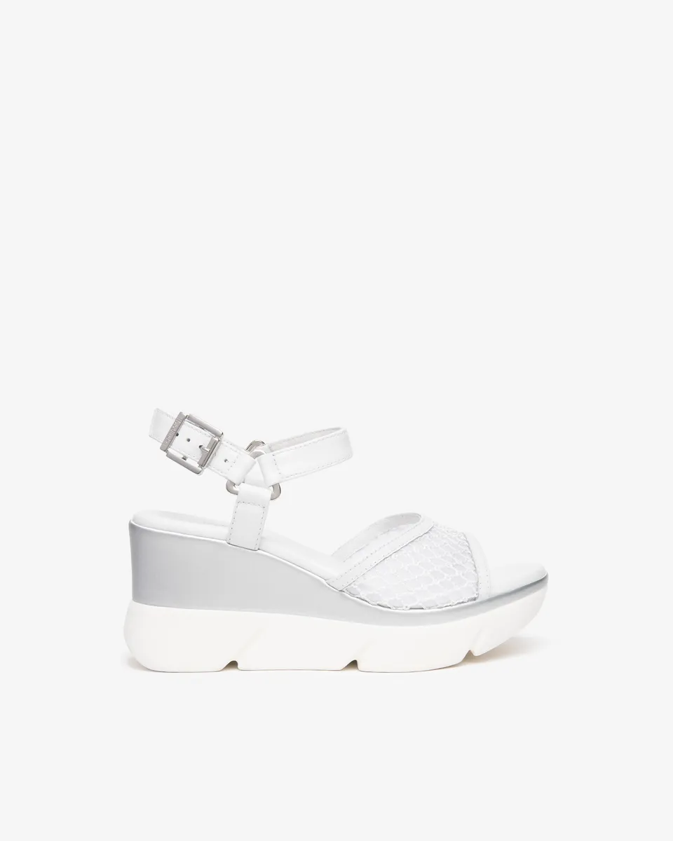 NeroGiardini Sandales Femme Cuir Toile Confort Ville