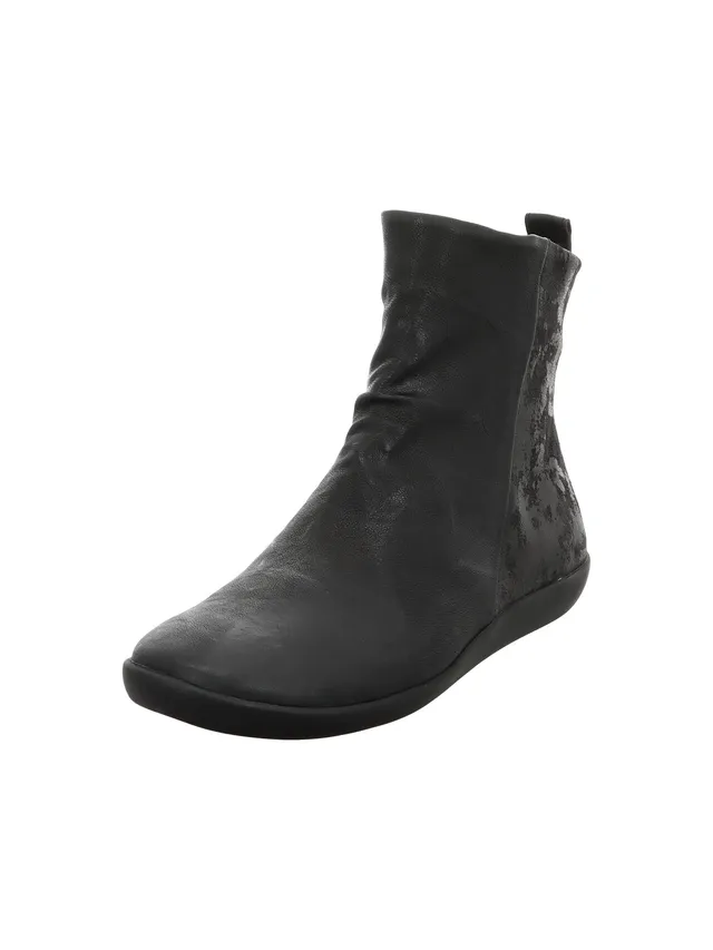 Think Nature bottines femme cuir doublure cuir noir