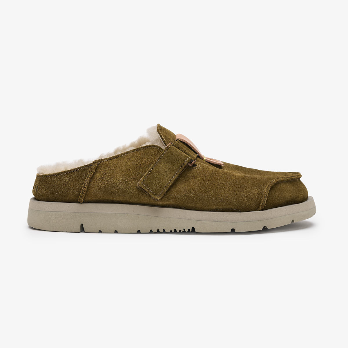 Satorisan Uwabaki Clog Suede sabots Thunderbolt daim mixte