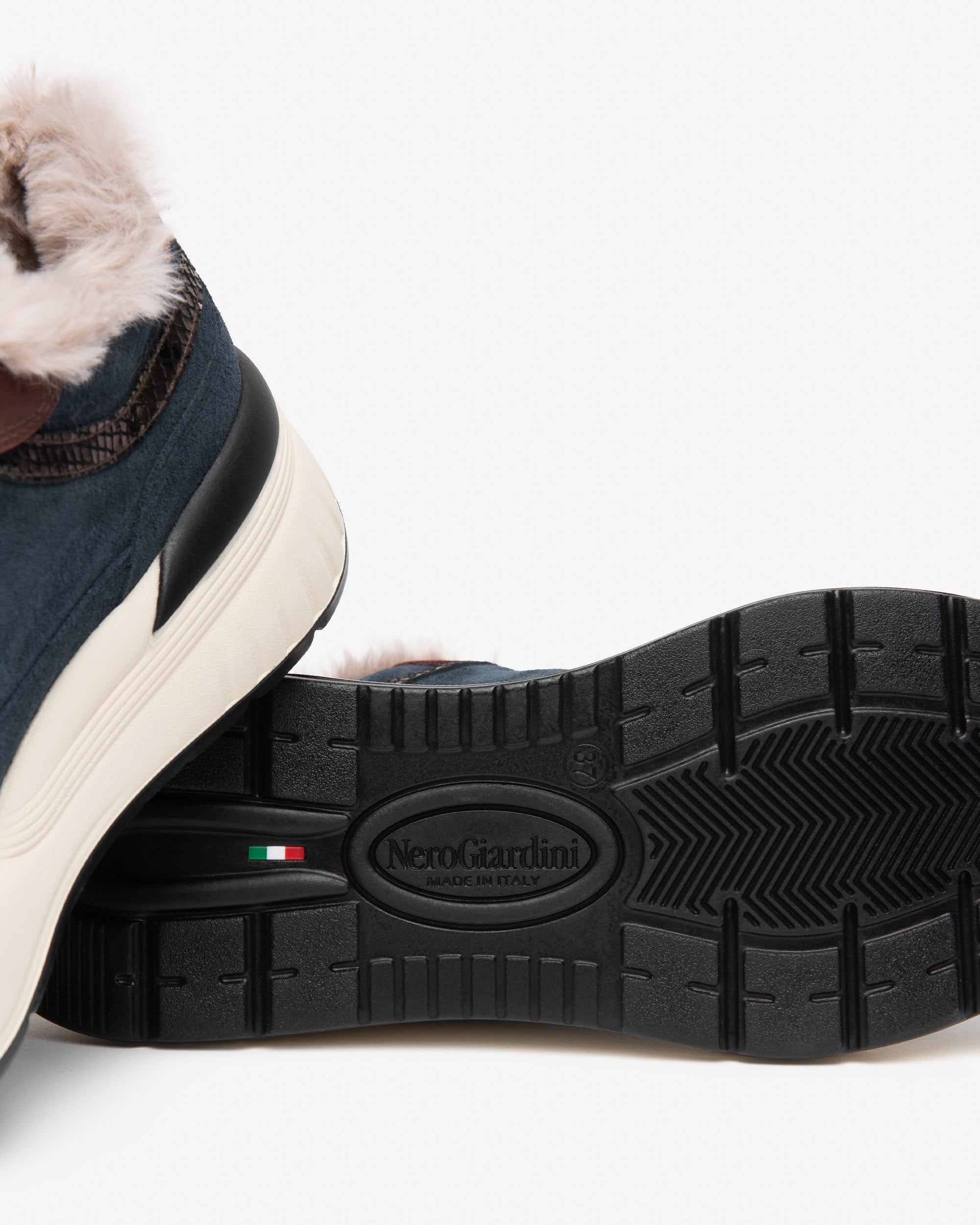 NeroGiardini Sneakers cuir femme daim semelle 60 mm hiver