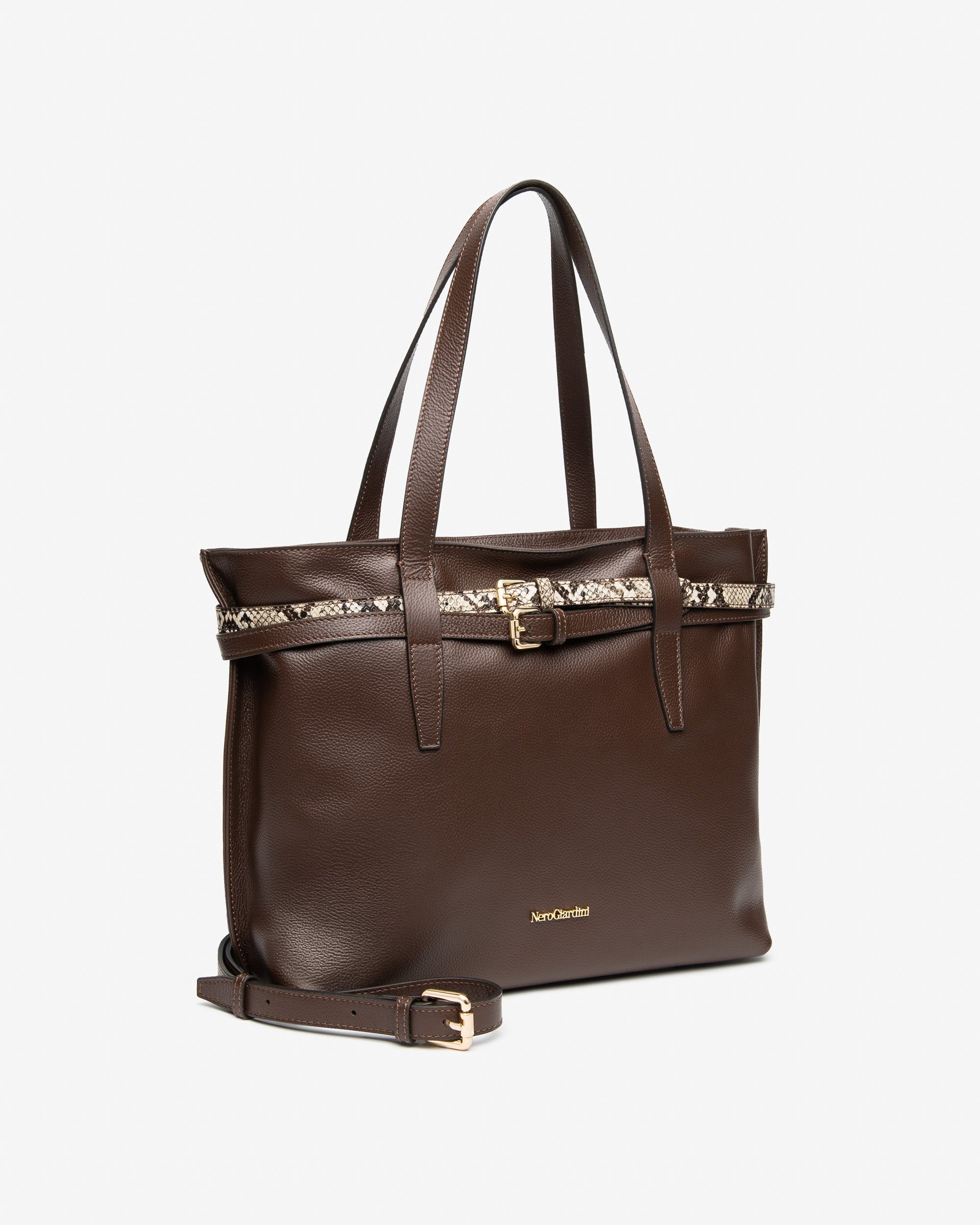 NeroGiardini Sacs Épaule Femme Cuir Grainé Python