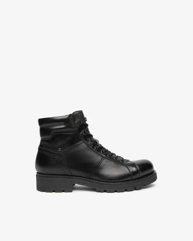 NeroGiardini Bottines Homme Cuir Lacets Caoutchouc