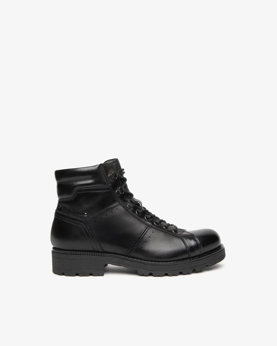 NeroGiardini Bottines Homme Cuir Lacets Caoutchouc