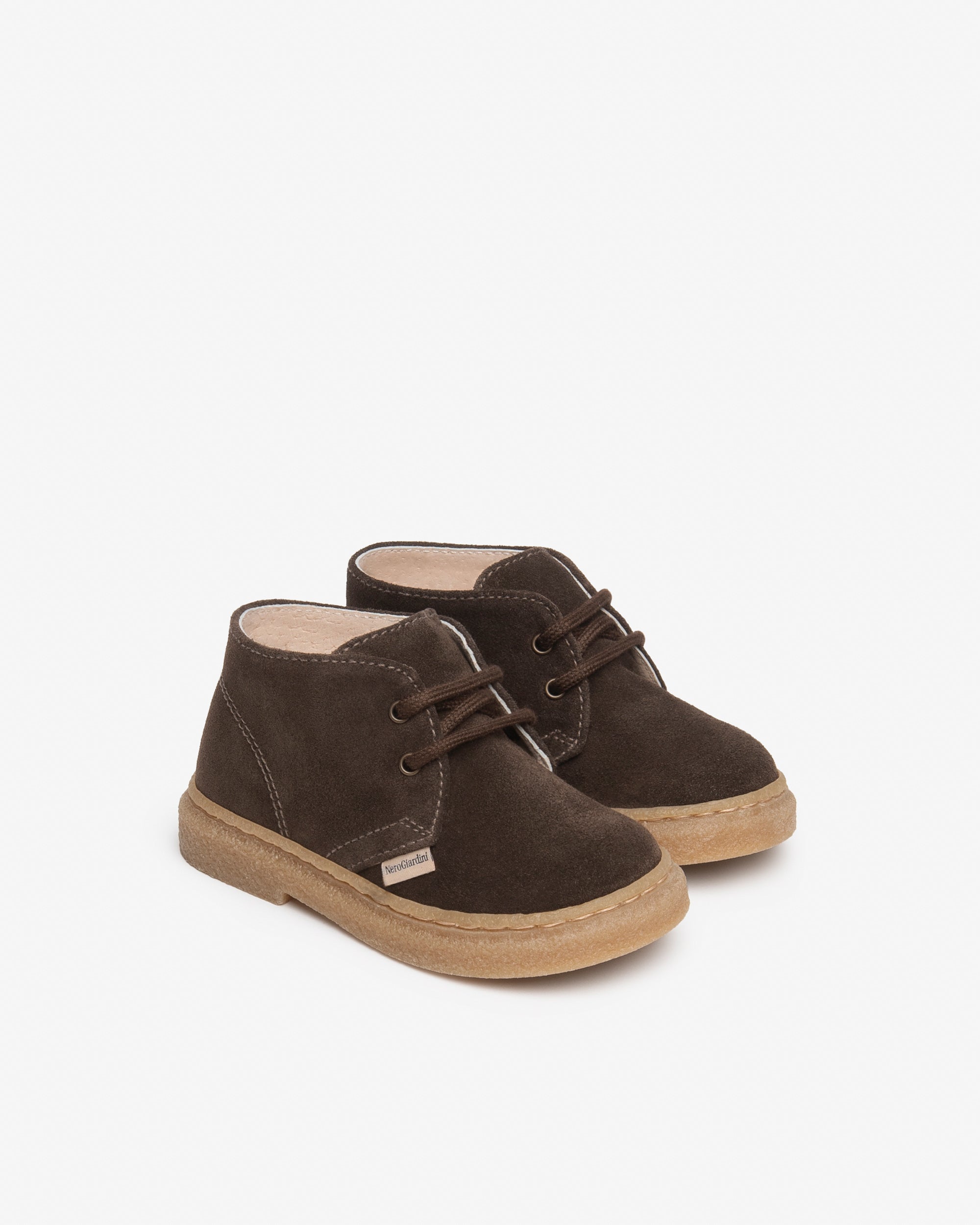 NeroGiardini Boots Junior Garçon Cuir Velours Lacets