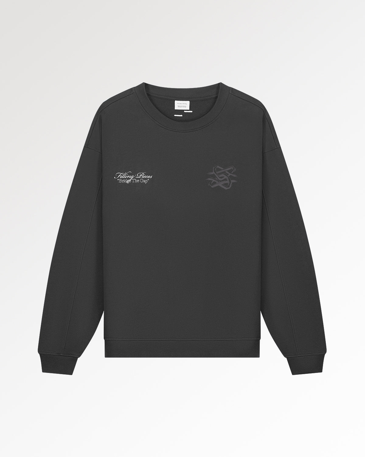 Filling Pieces Bridge the Gap Sweat coton noir vintage bio