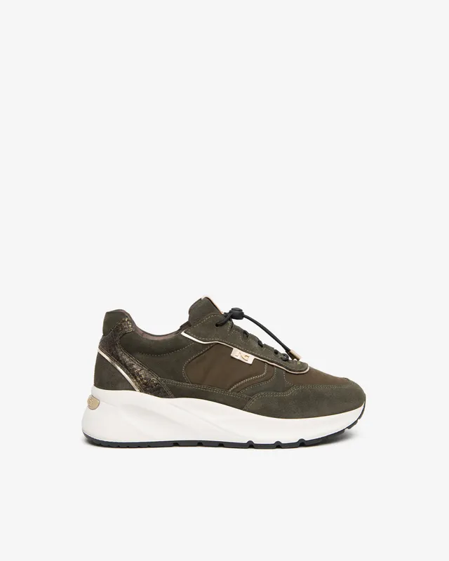 NeroGiardini Sneakers femme cuir toile semelle 45 mm 38