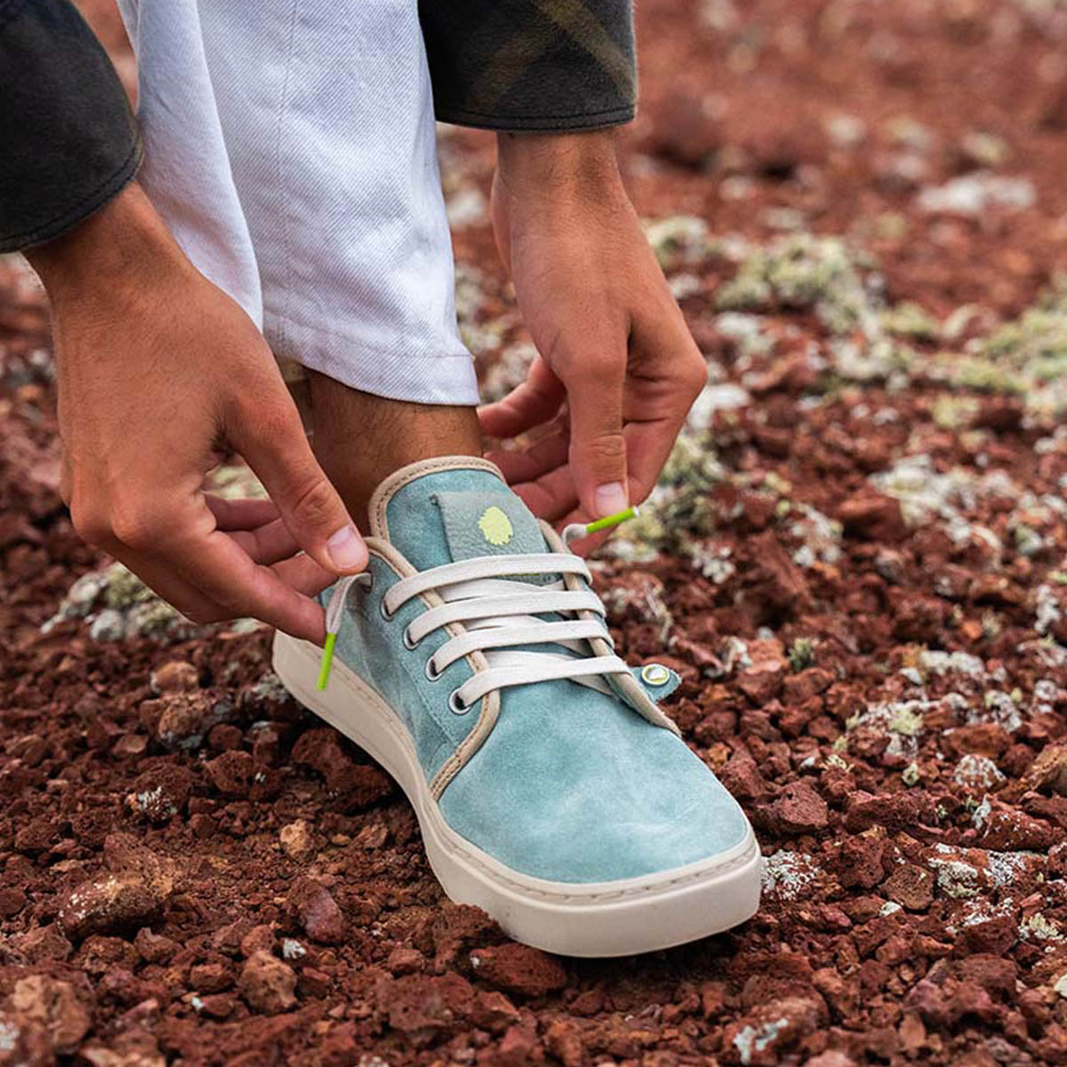 Satorisan Heisei Suede sneakers Milky Jade cuir suède