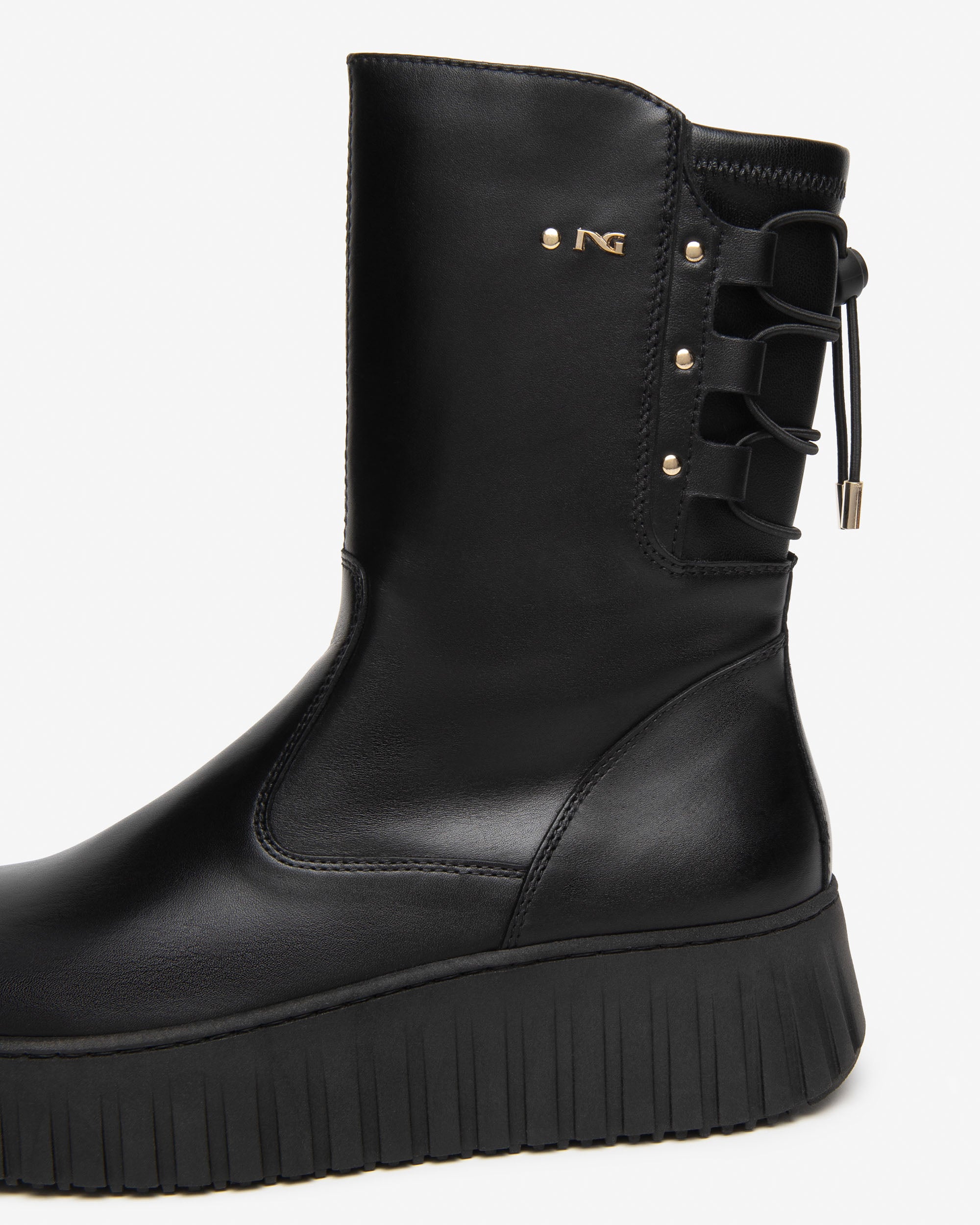 NeroGiardini Bottines Femme Cuir Bottine Plateforme Zip