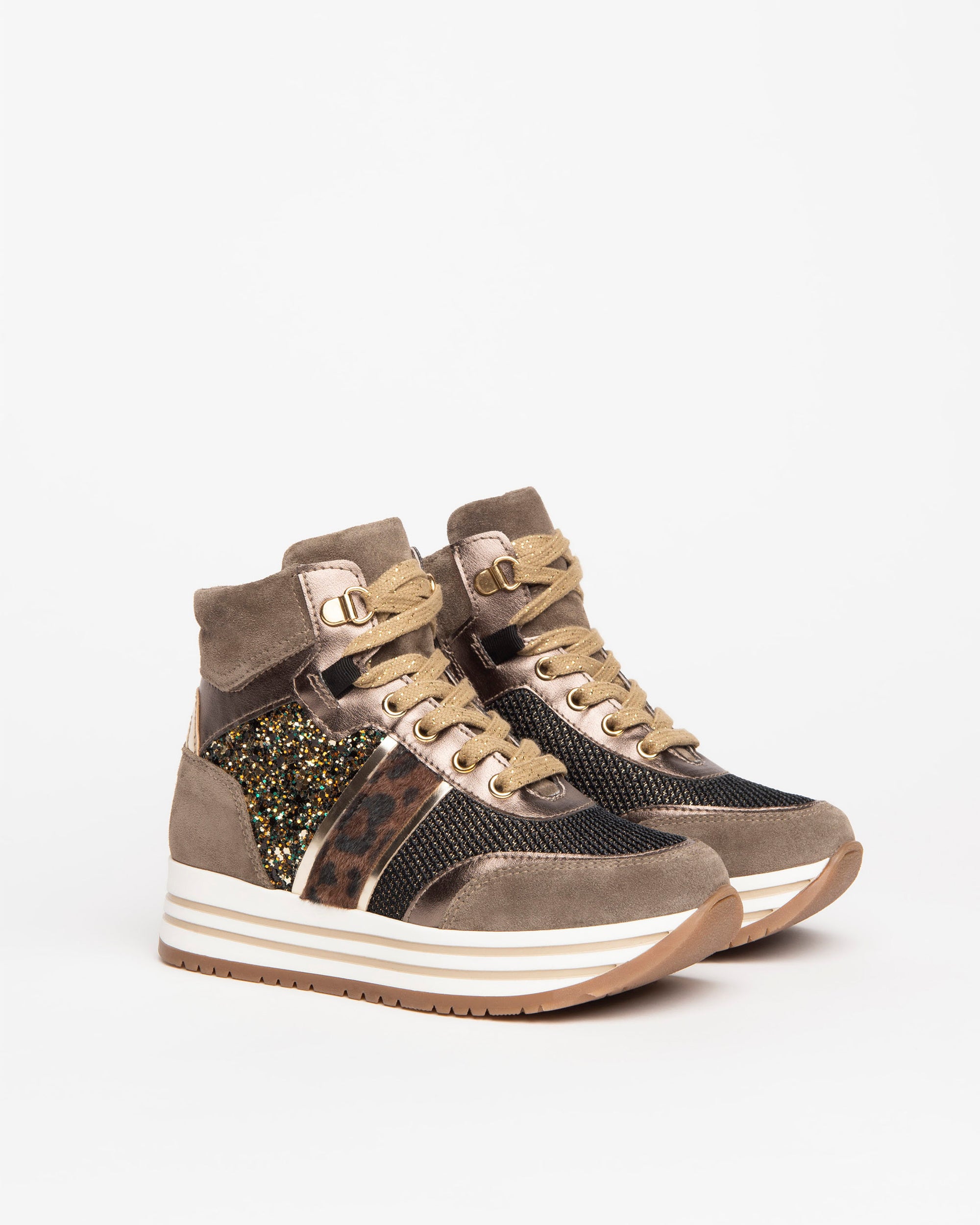 NeroGiardini Sneakers basket fille velours montante zip 34