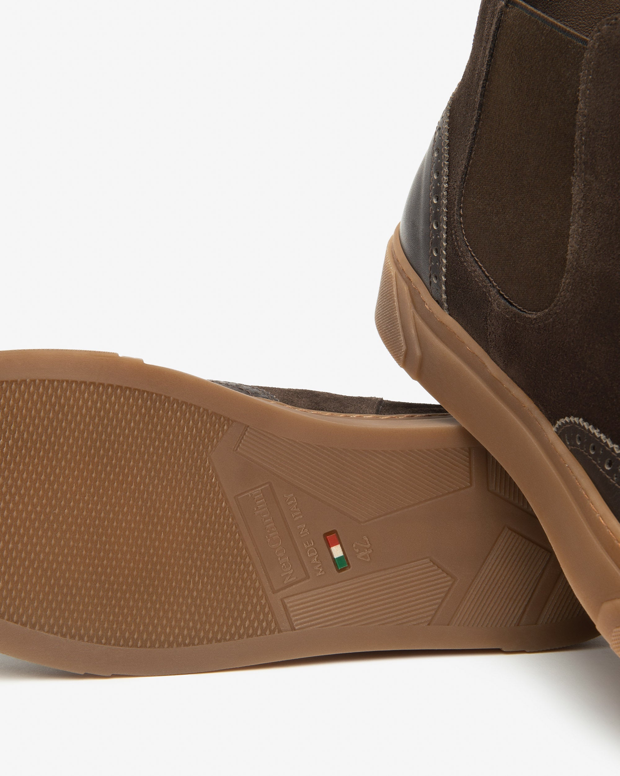 NeroGiardini Chelsea bottines homme cuir velours