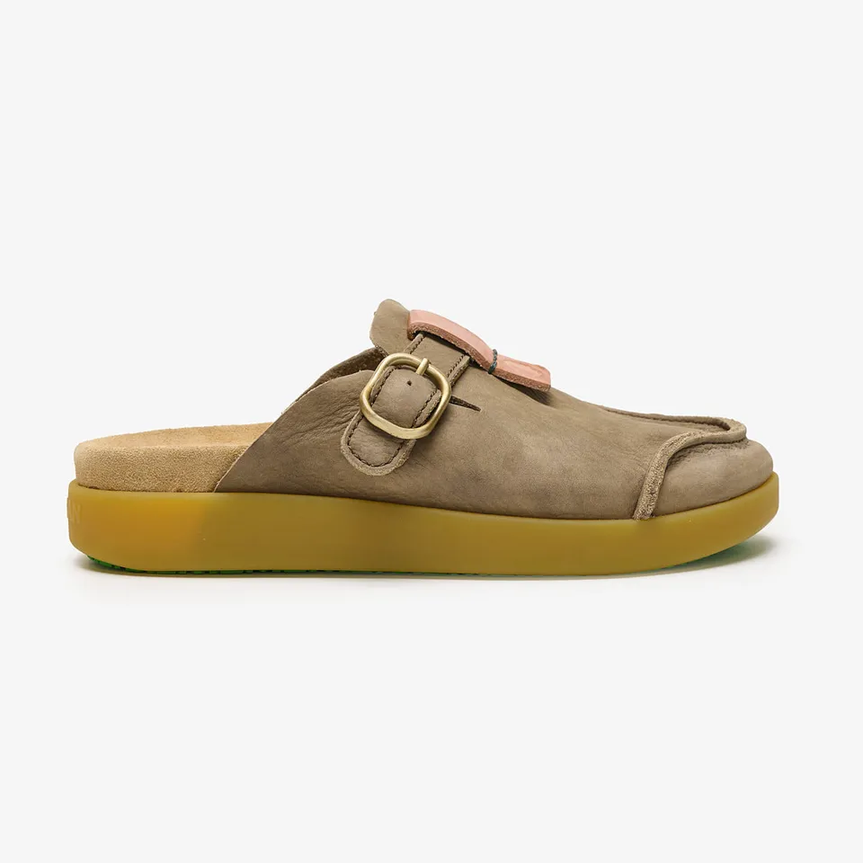 Satorisan Hoote Premium sabot cuir vert loden