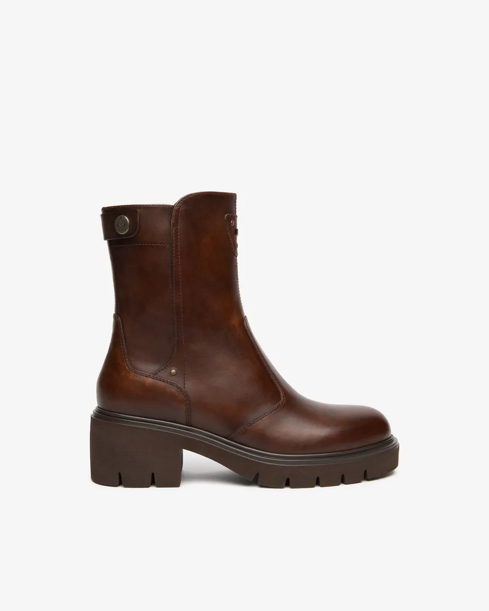 NeroGiardini Bottines cuir femme zip talon 60 mm