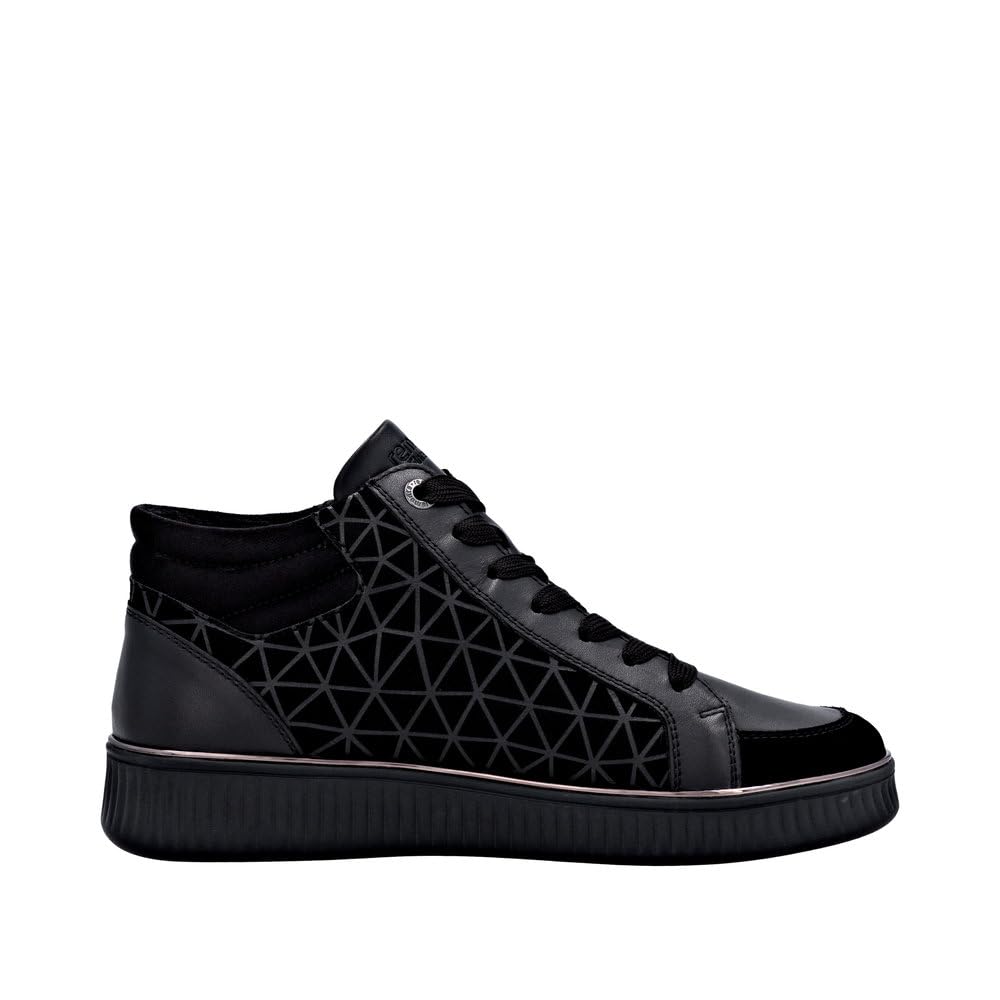 Remonte D2E70 Baskets Basses Noir Largeur Confort