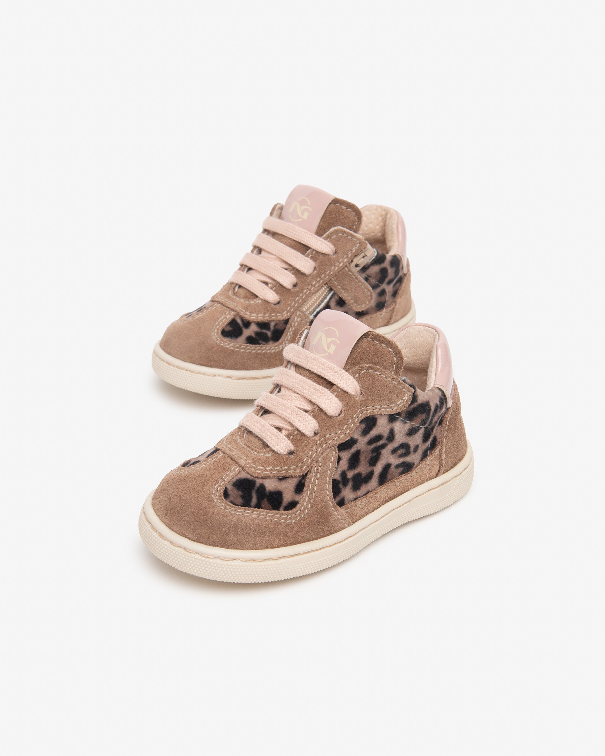 NeroGiardini Sneakers velours fille zip animalier