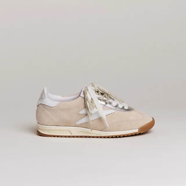 SMR Baskets Joyce D617 daim beige blanc