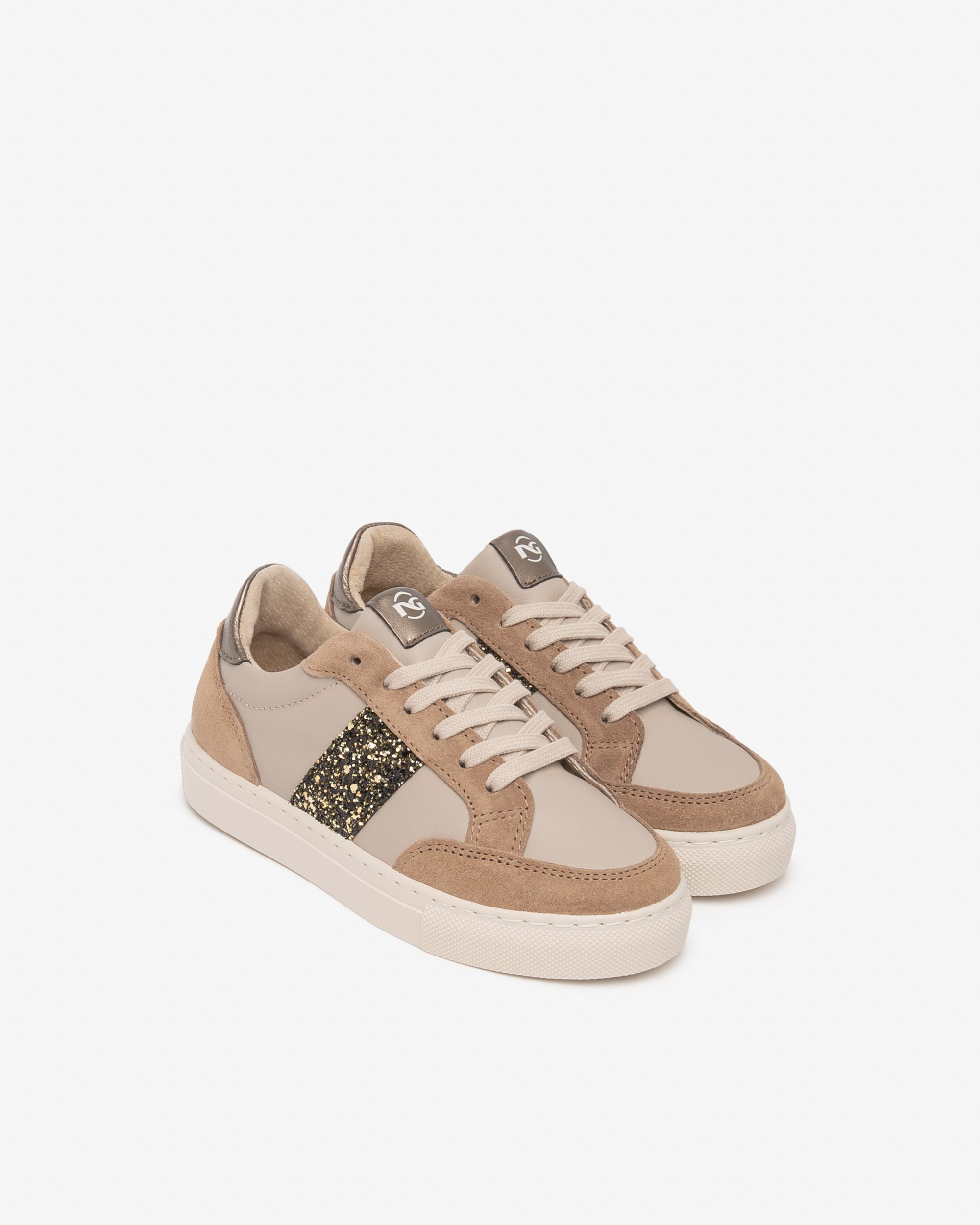NeroGiardini Sneakers Fille Cuir Paillettes Légères
