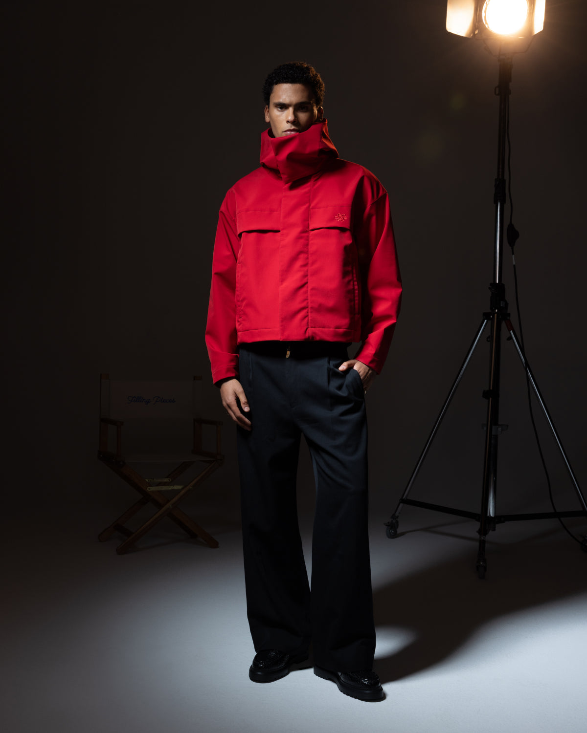 Filling Pieces Cropped Light veste légère Scarlet Red nylon
