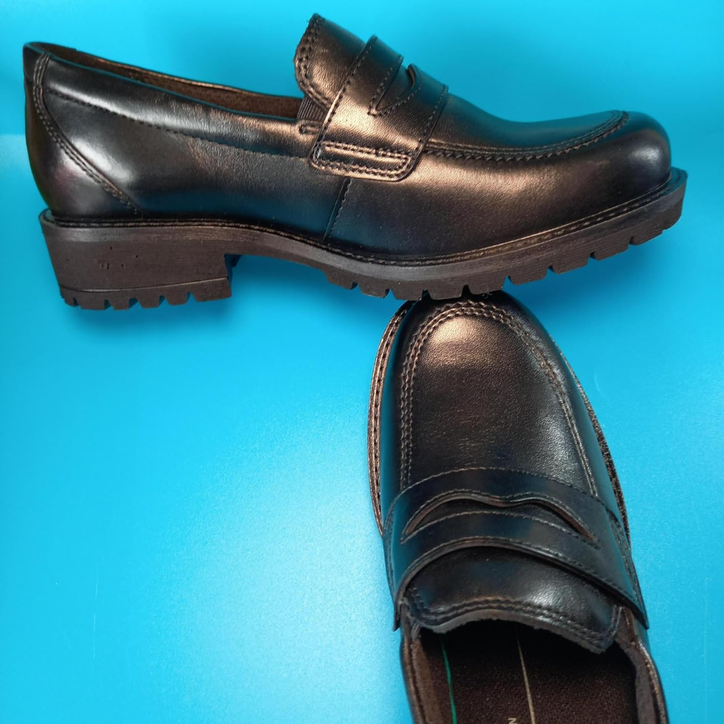 ECCO Elaina mocassin femme bleu marine élastique