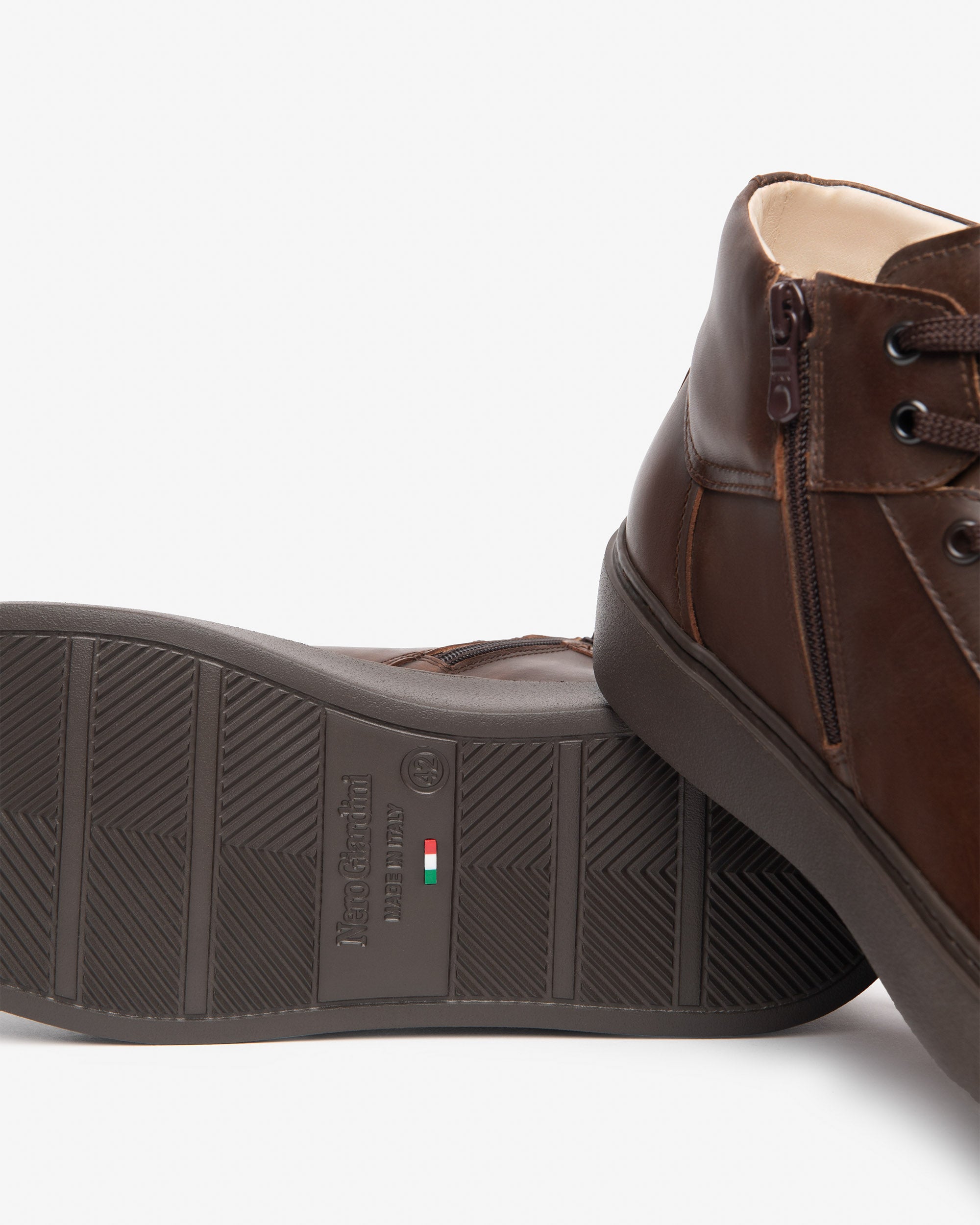 NeroGiardini Sneakers Montantes Homme Cuir Zip 39-46