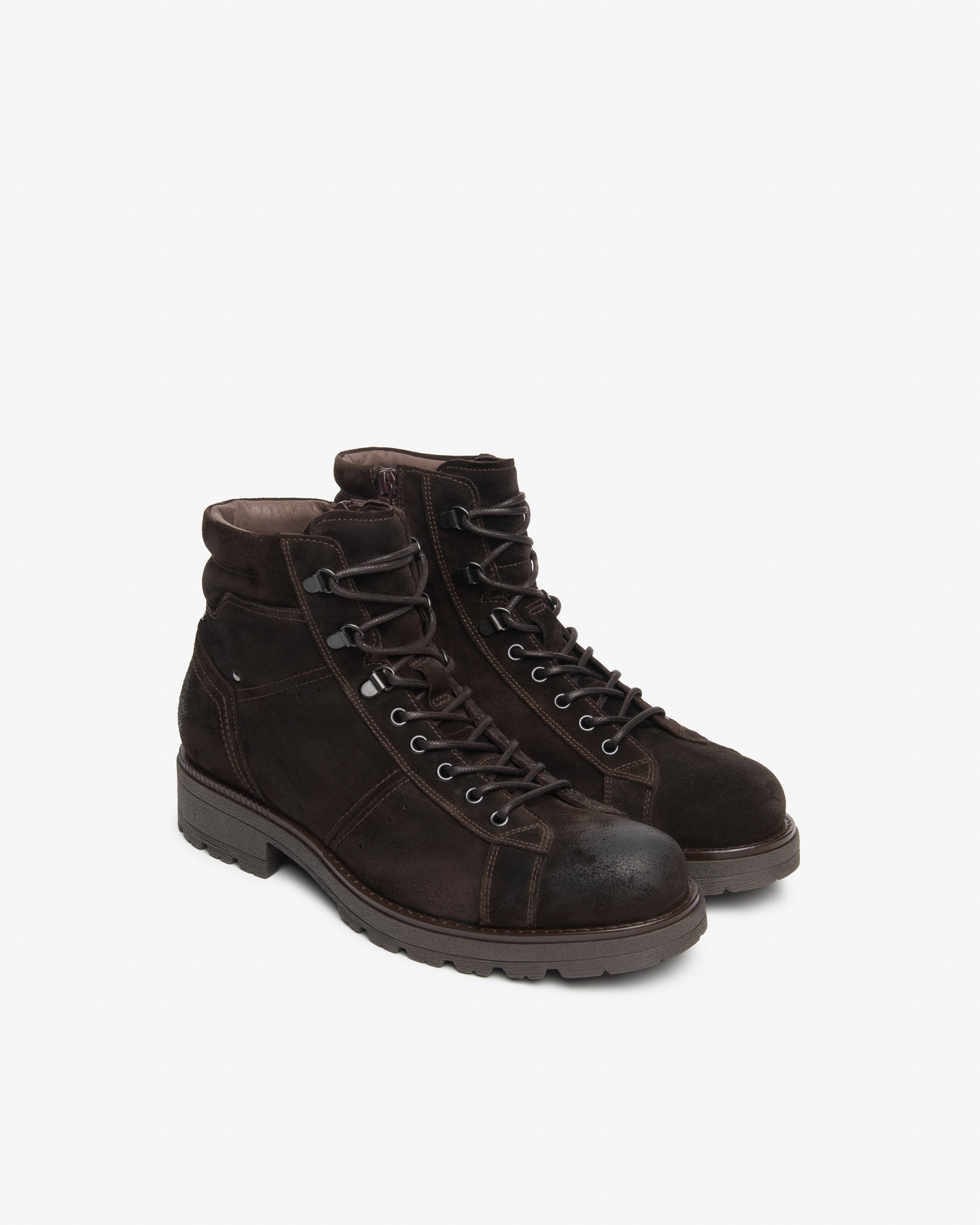 NeroGiardini bottines daim homme laçage cuir