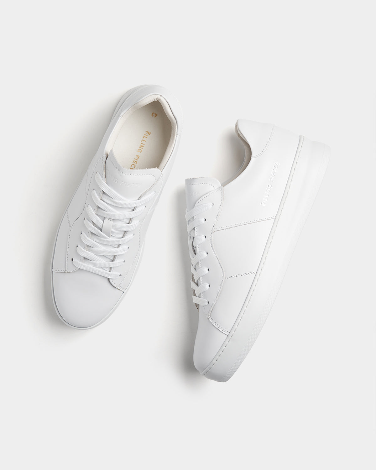 Filling Pieces Court baskets blanches cuir confort quotidien