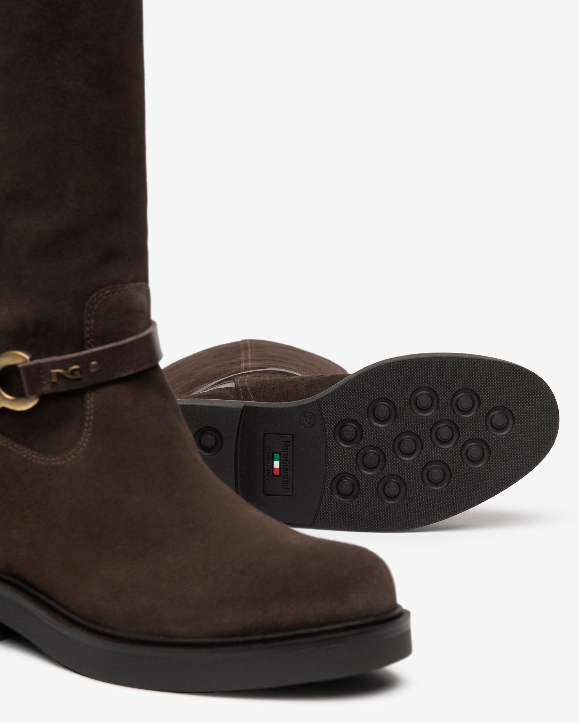 NeroGiardini Bottes Femme Bottes Daim Talon Bloc 35-41