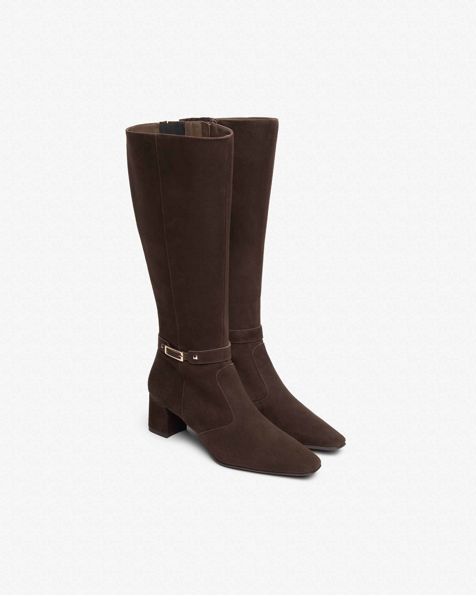NeroGiardini Bottes femme daim talon 55 mm 35-41