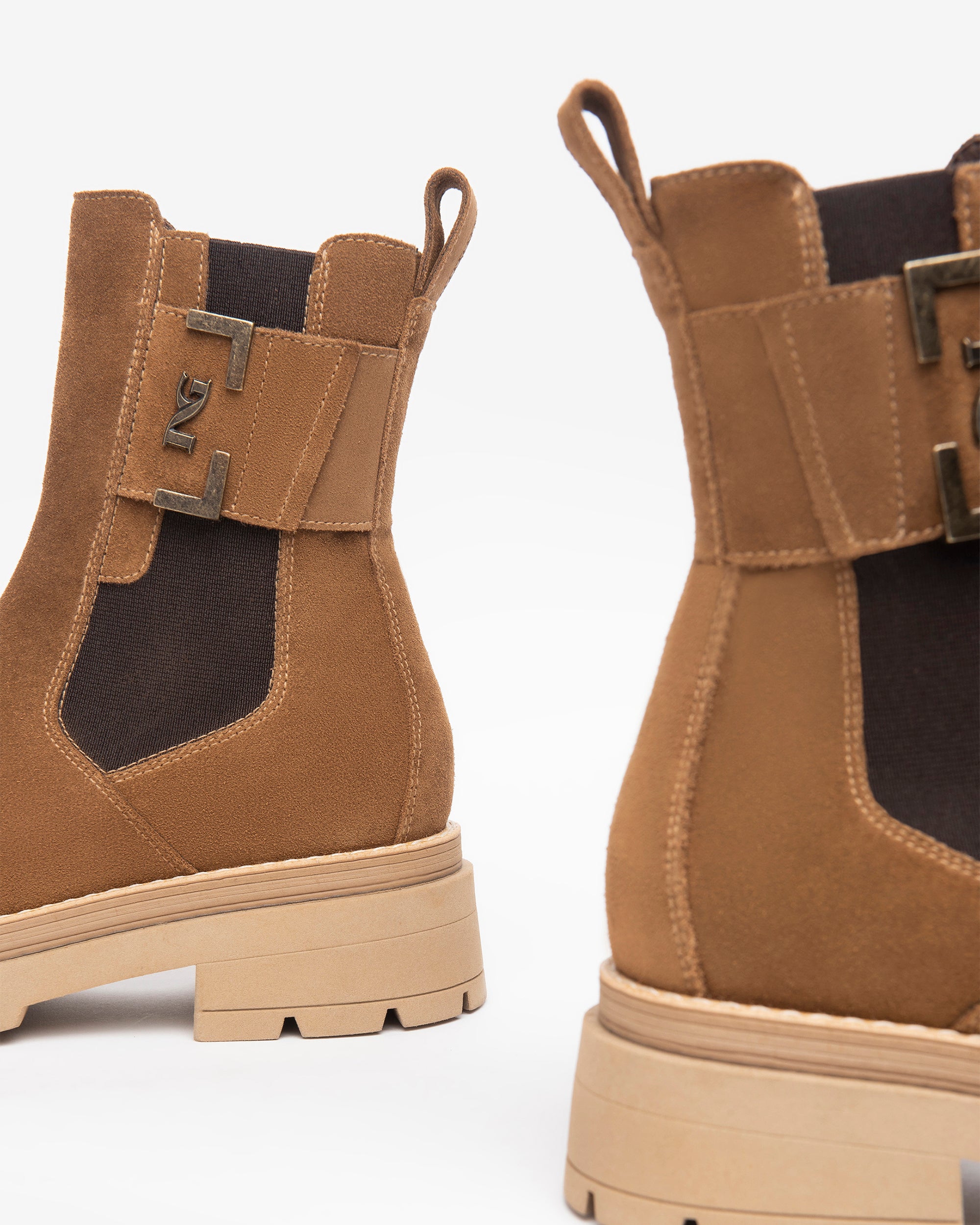 NeroGiardini Bottines Chelsea Femme Cuir Velours Hiver