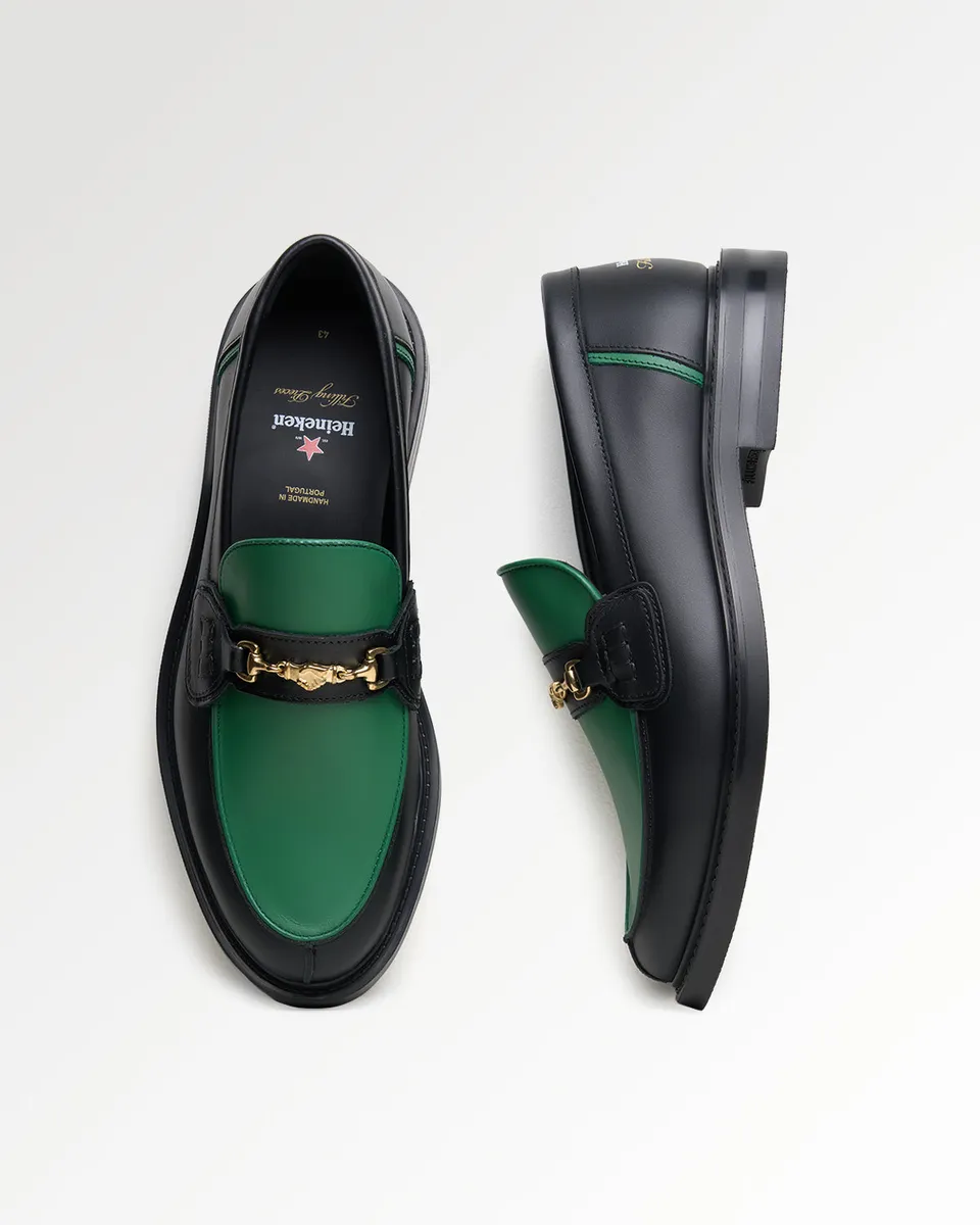 Filling Pieces Loafer Heineken Nappa Green mocassin vert cuir