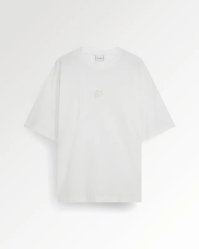 Filling Pieces Boxy Embroidered t-shirt coton blanc