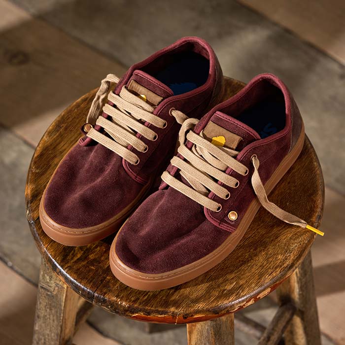 Satorisan Heisei Suede baskets garnet daim