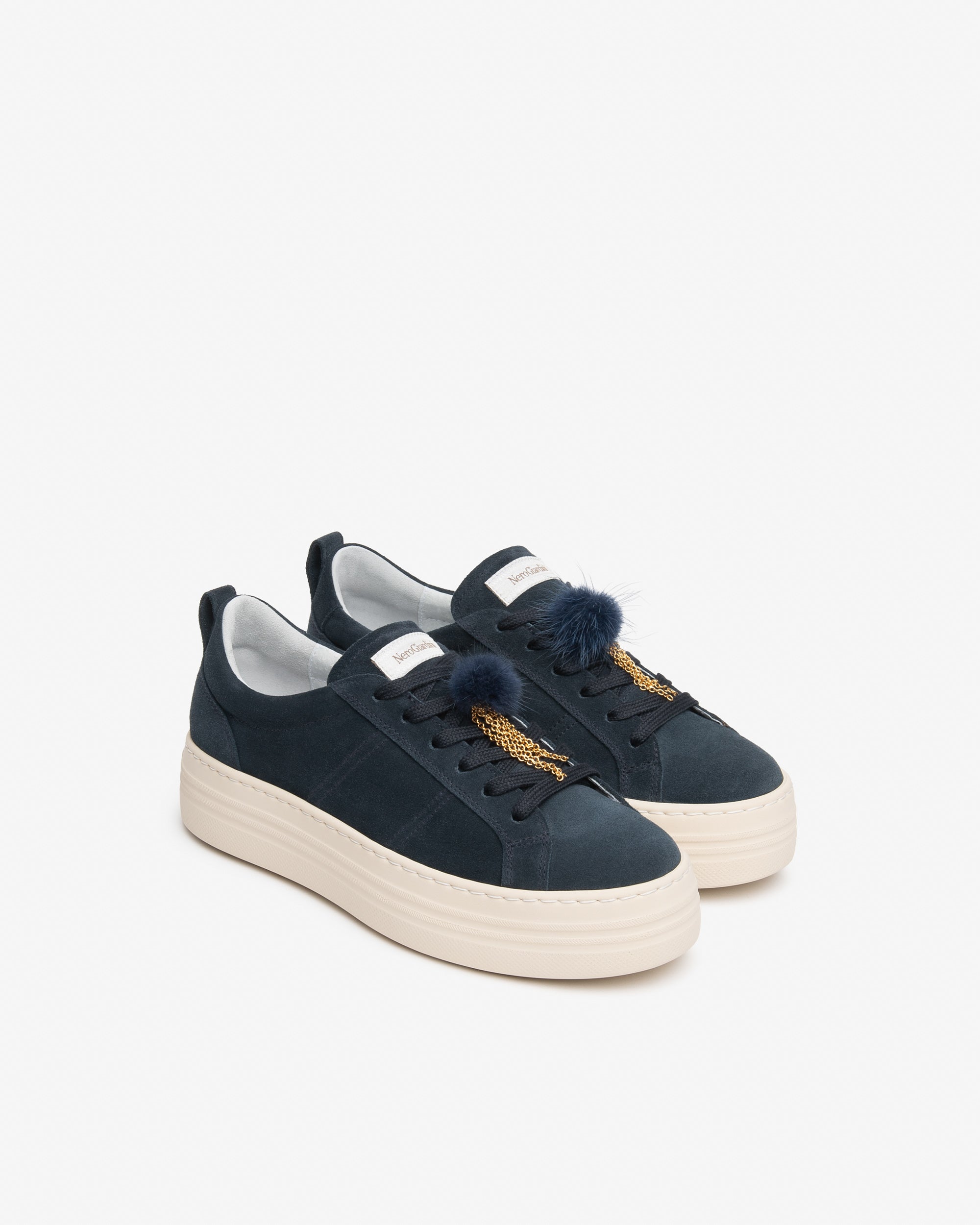 NeroGiardini Sneakers Femme Cuir Velours Daim Plateforme