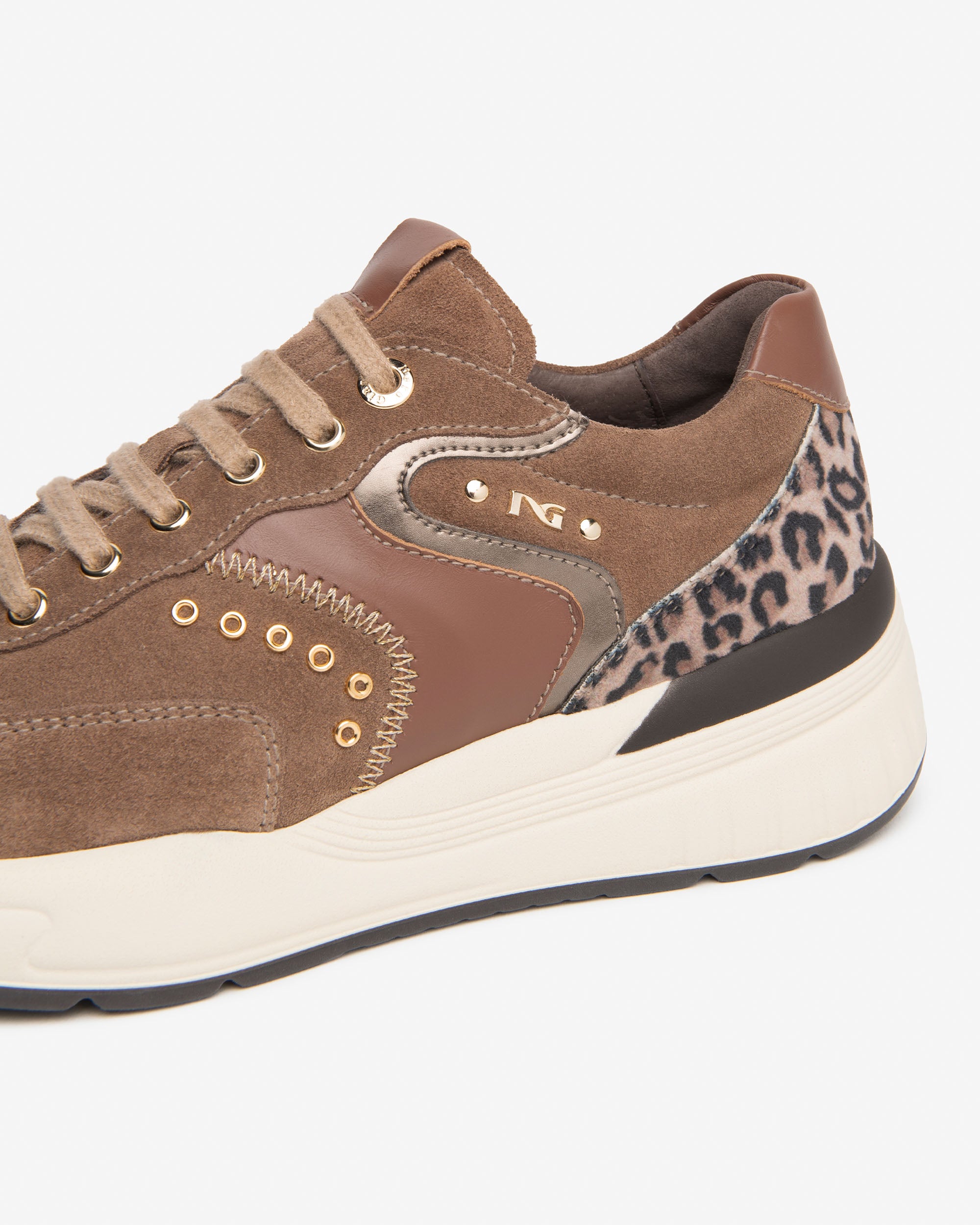 NeroGiardini Sneakers Cuir Daim Femme Semelle 60 mm