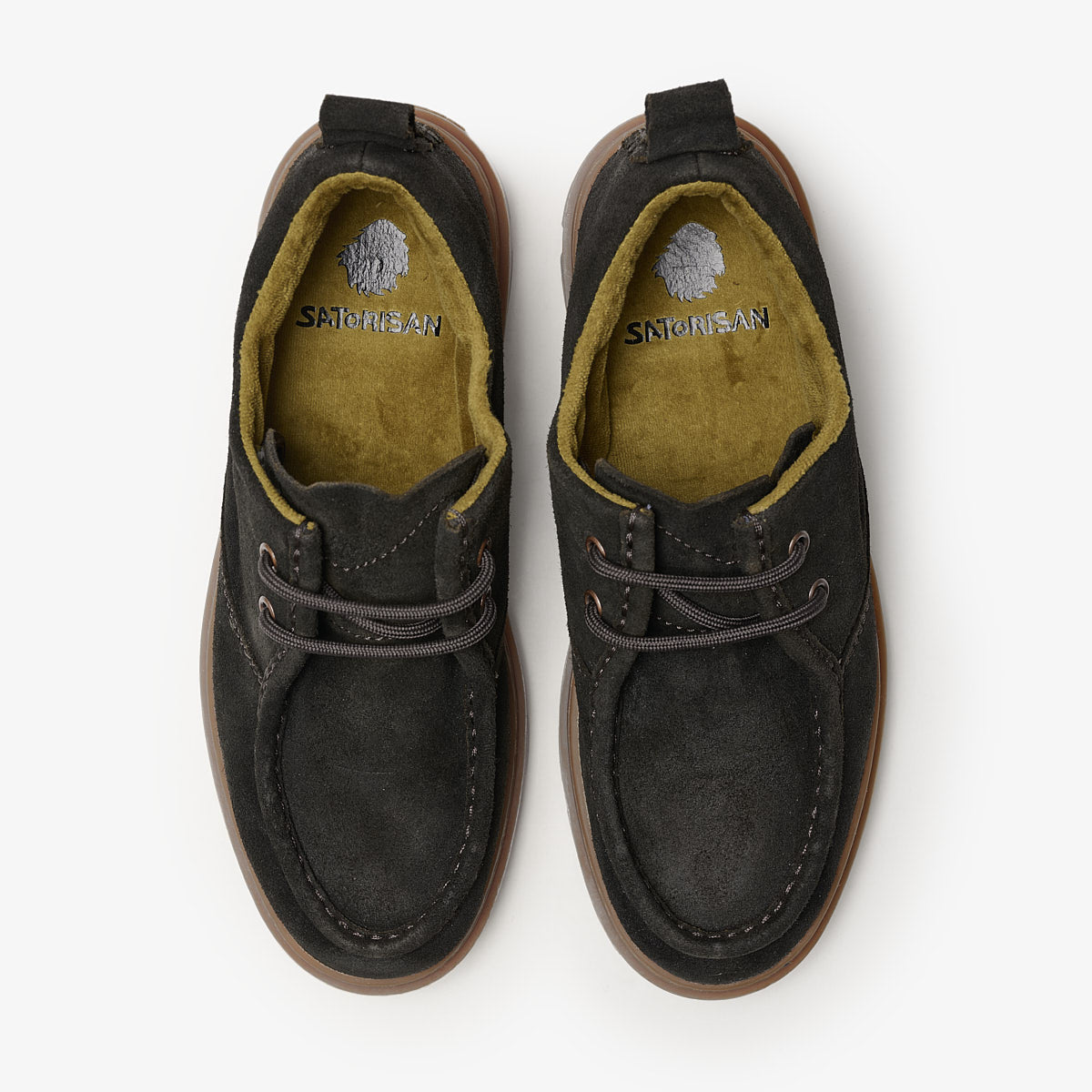 Satorisan Unalome Wallaby mocassins cuir vert laurier