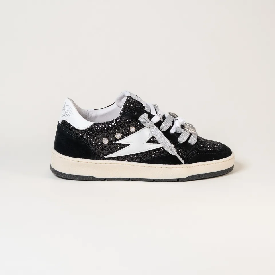 SMR Dany E193 basket glitter noir bijoux argent
