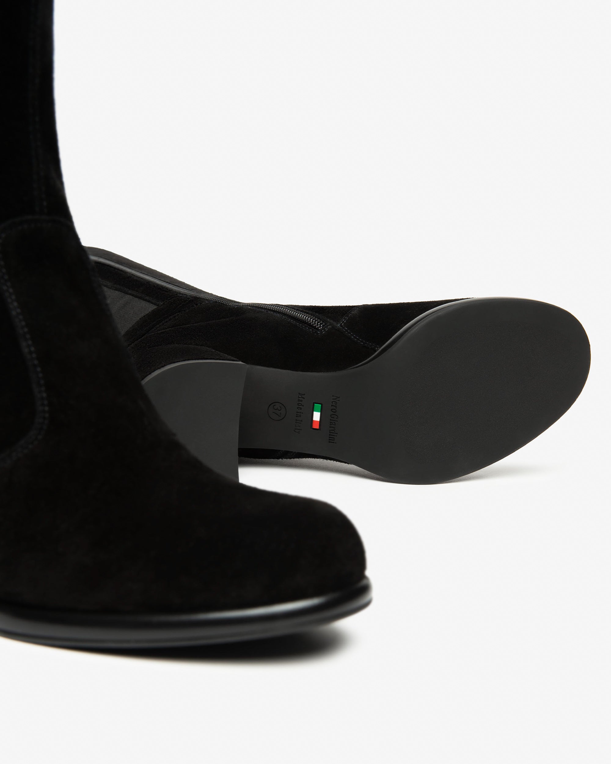 NeroGiardini Bottes Femme Velours Tissu Automne-Hiver