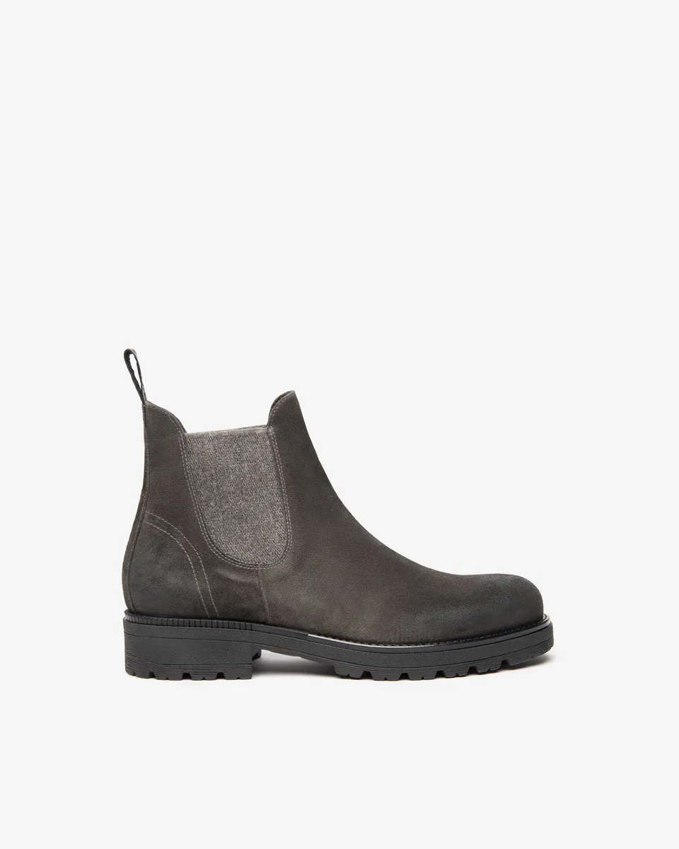 NeroGiardini Bottines Chelsea Homme Daim Patiné