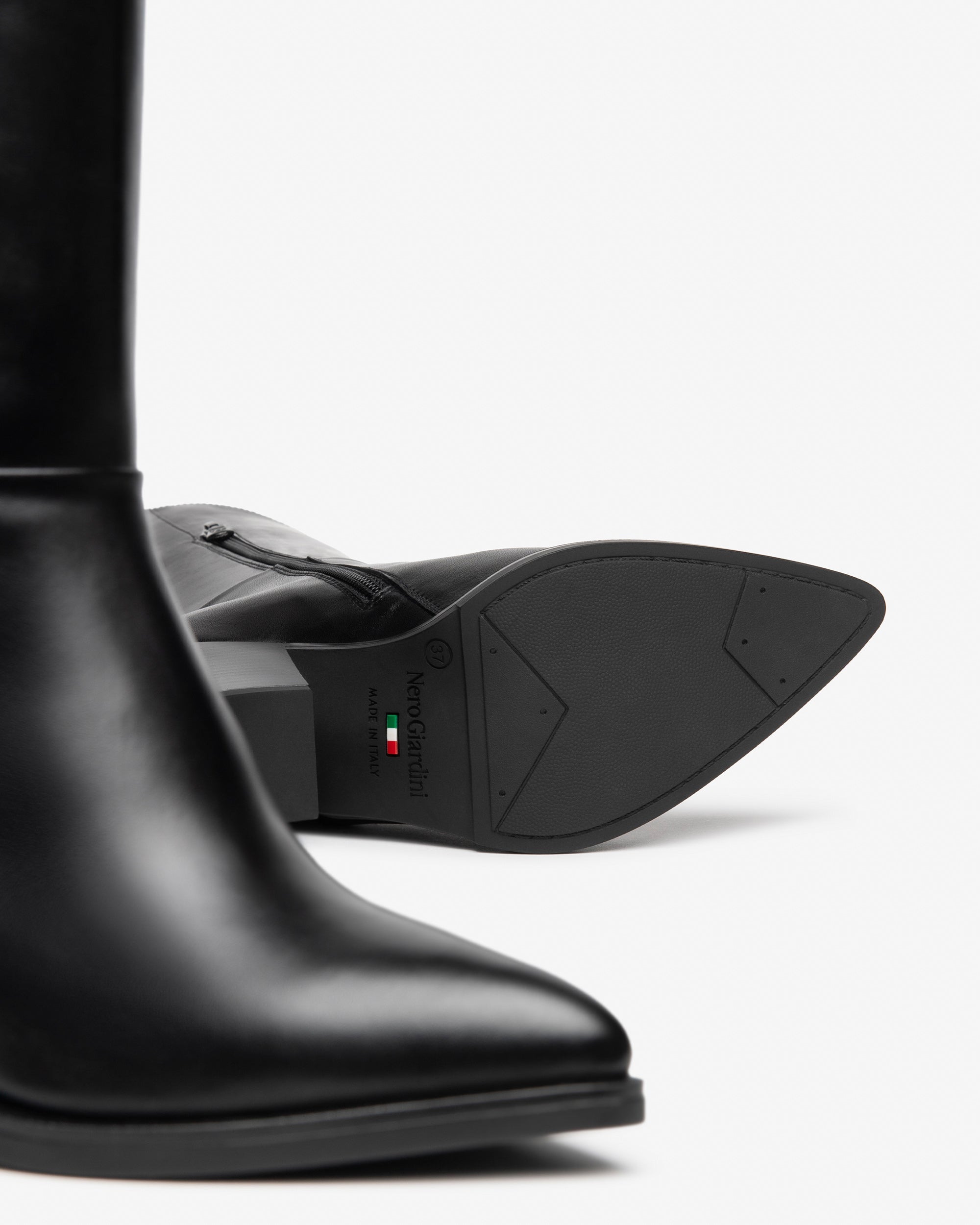 Nerogiardini Bottes Femme Cuir Western Talon 80 mm