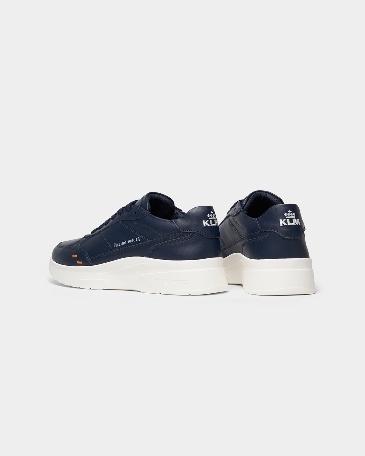 Filling Pieces Jet Runner Sneakers cuir bleu marine / blanc cassé