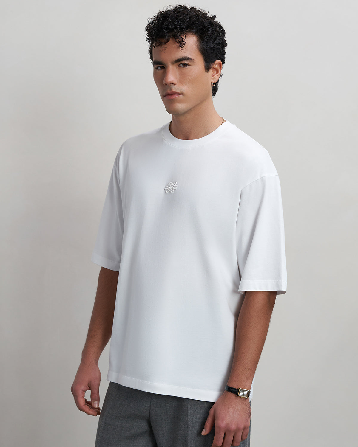 Filling Pieces Boxy Embroidered t-shirt coton blanc
