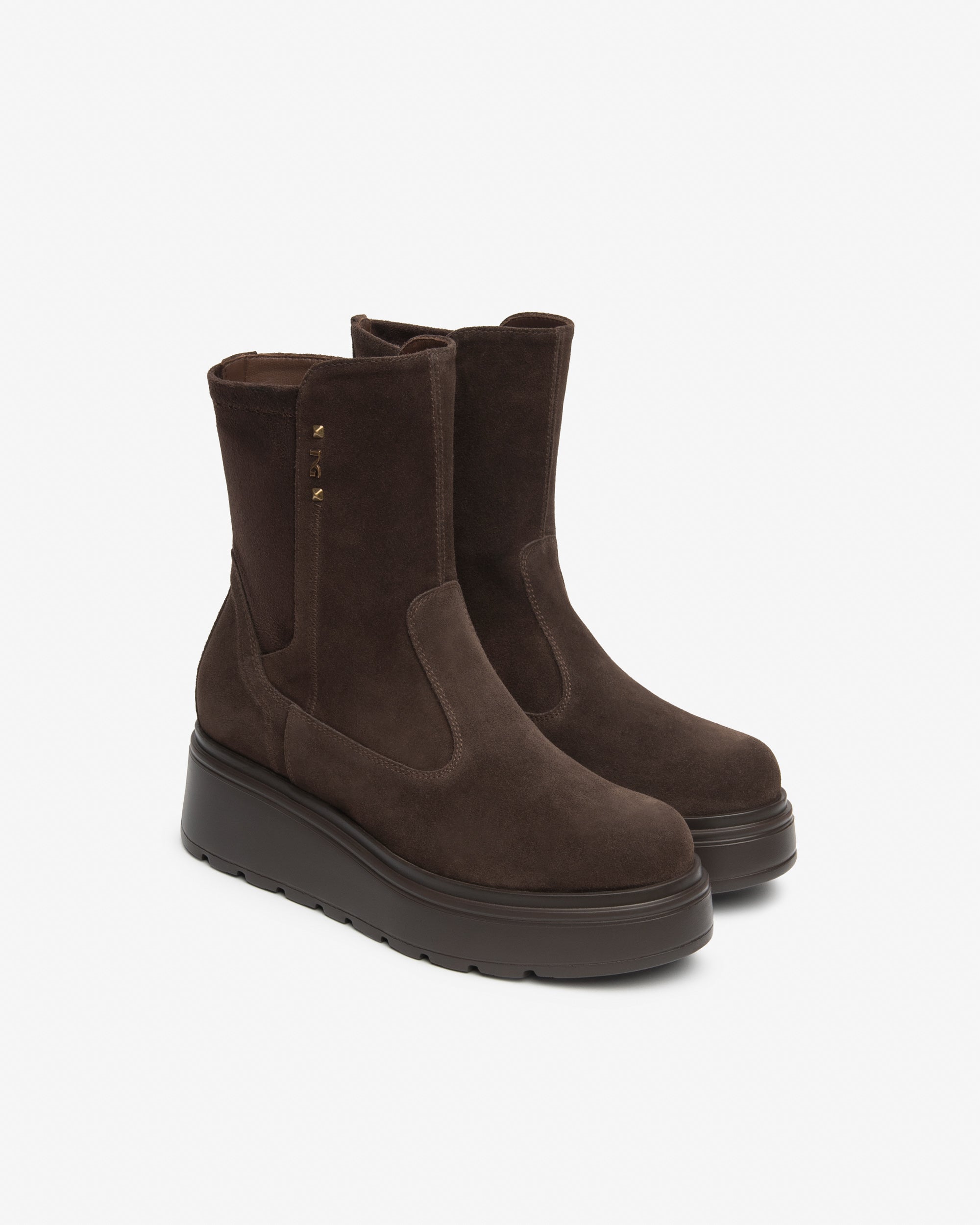 NeroGiardini Bottines Cuir Velours Bottines Femme Zip 55 mm