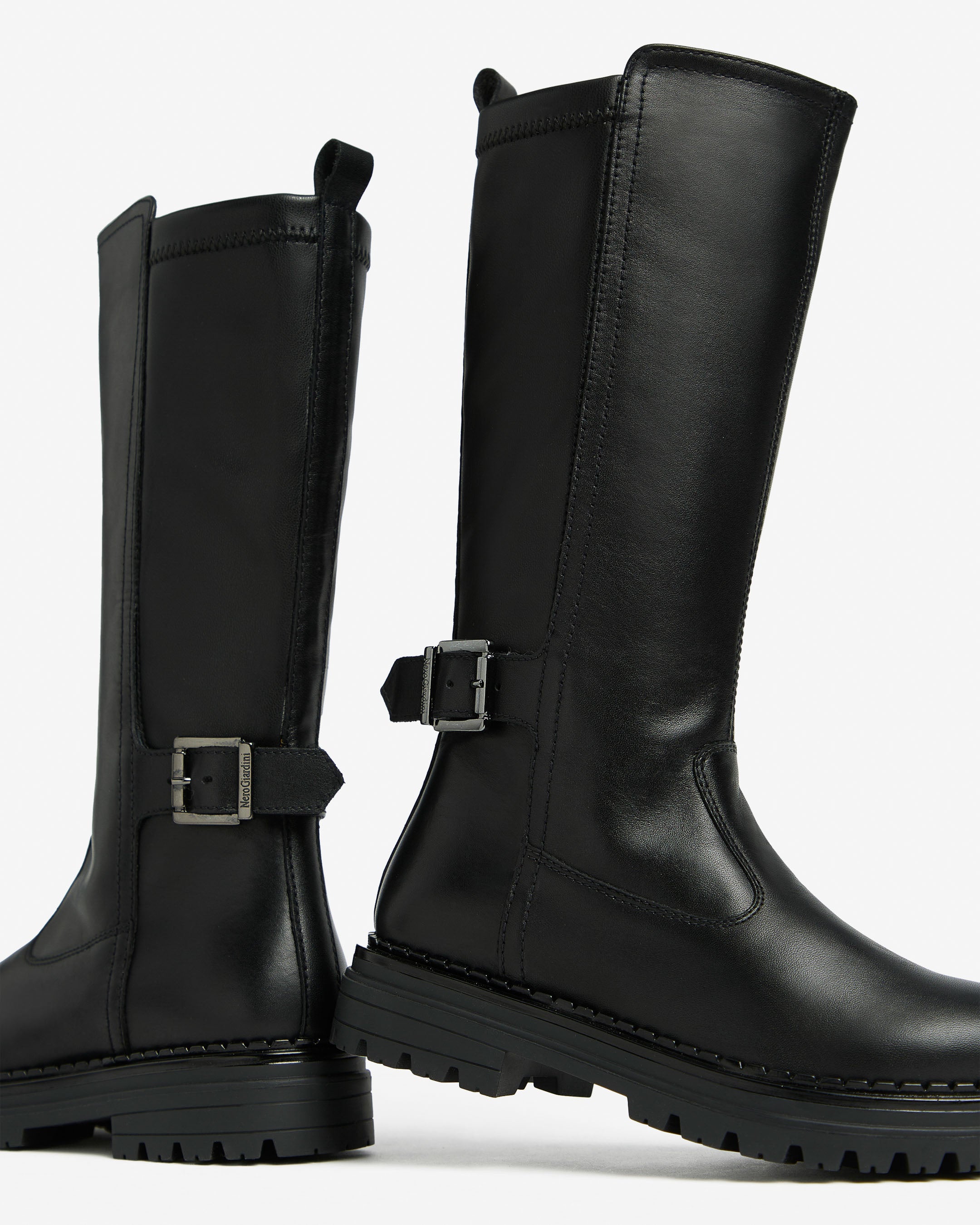NeroGiardini Bottes Teen Fille Cuir Technique 35