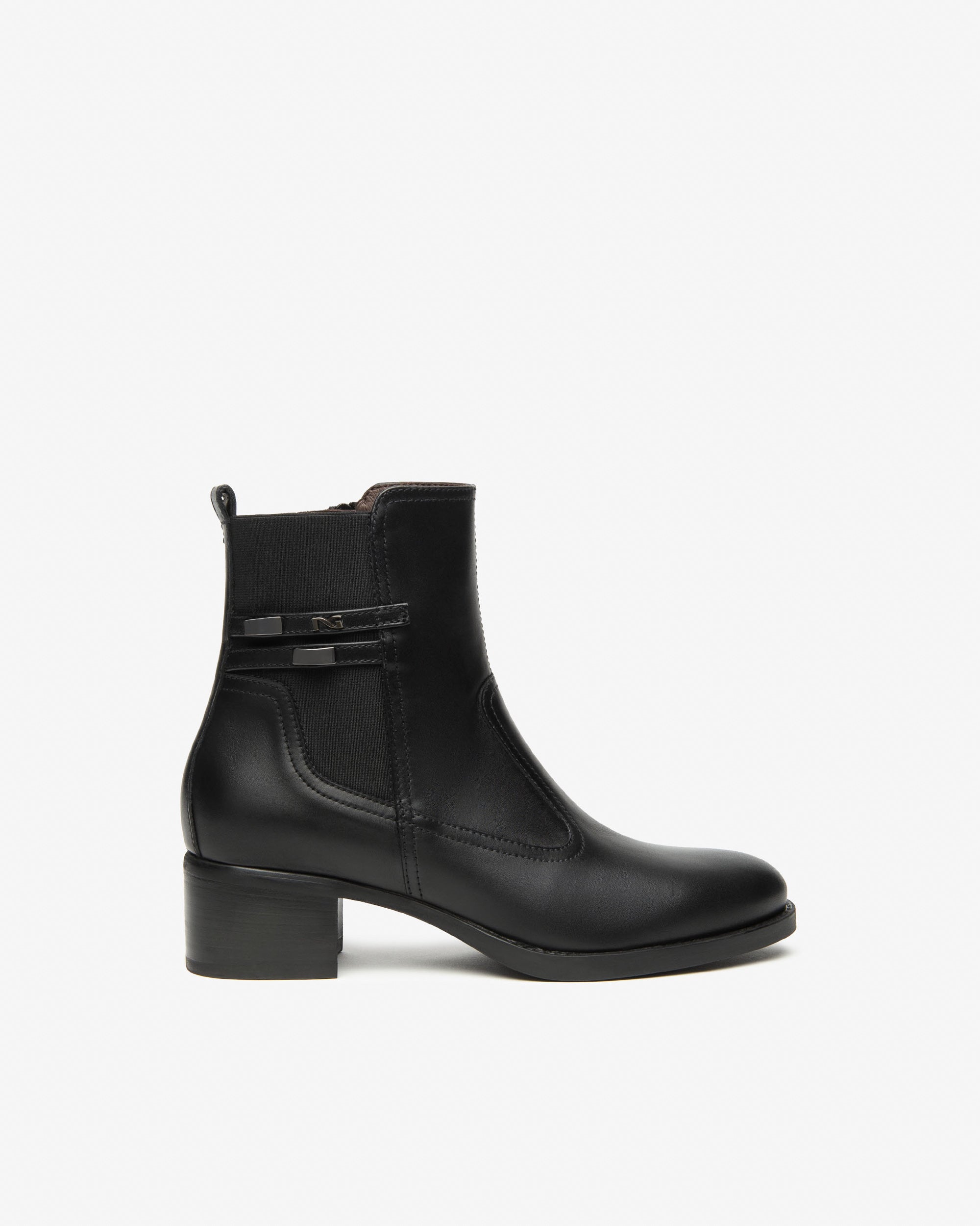 NeroGiardini Bottines Femme Cuir Tissu Talon 40mm