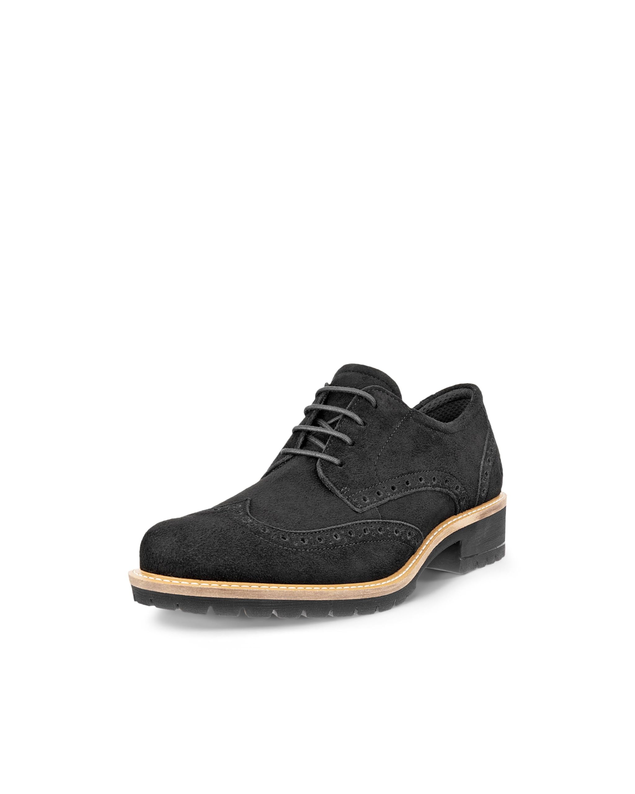 Ecco Elaina Derby Oxford Femme Noir Cuir Plat