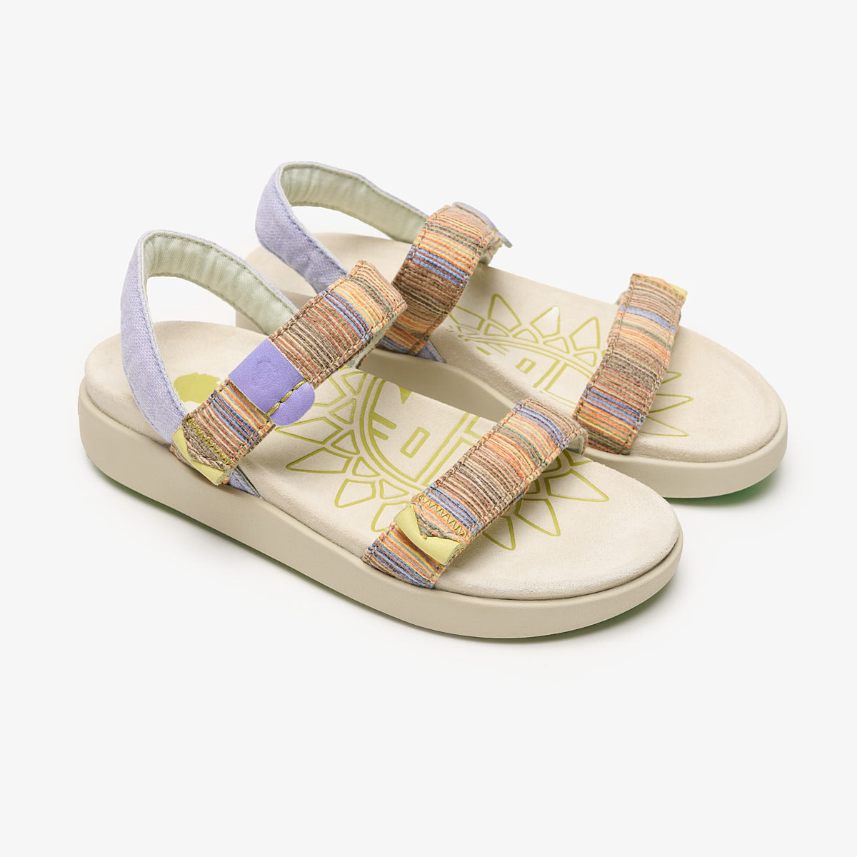 Satorisan Kona Raffia sandales Etnico textile femme