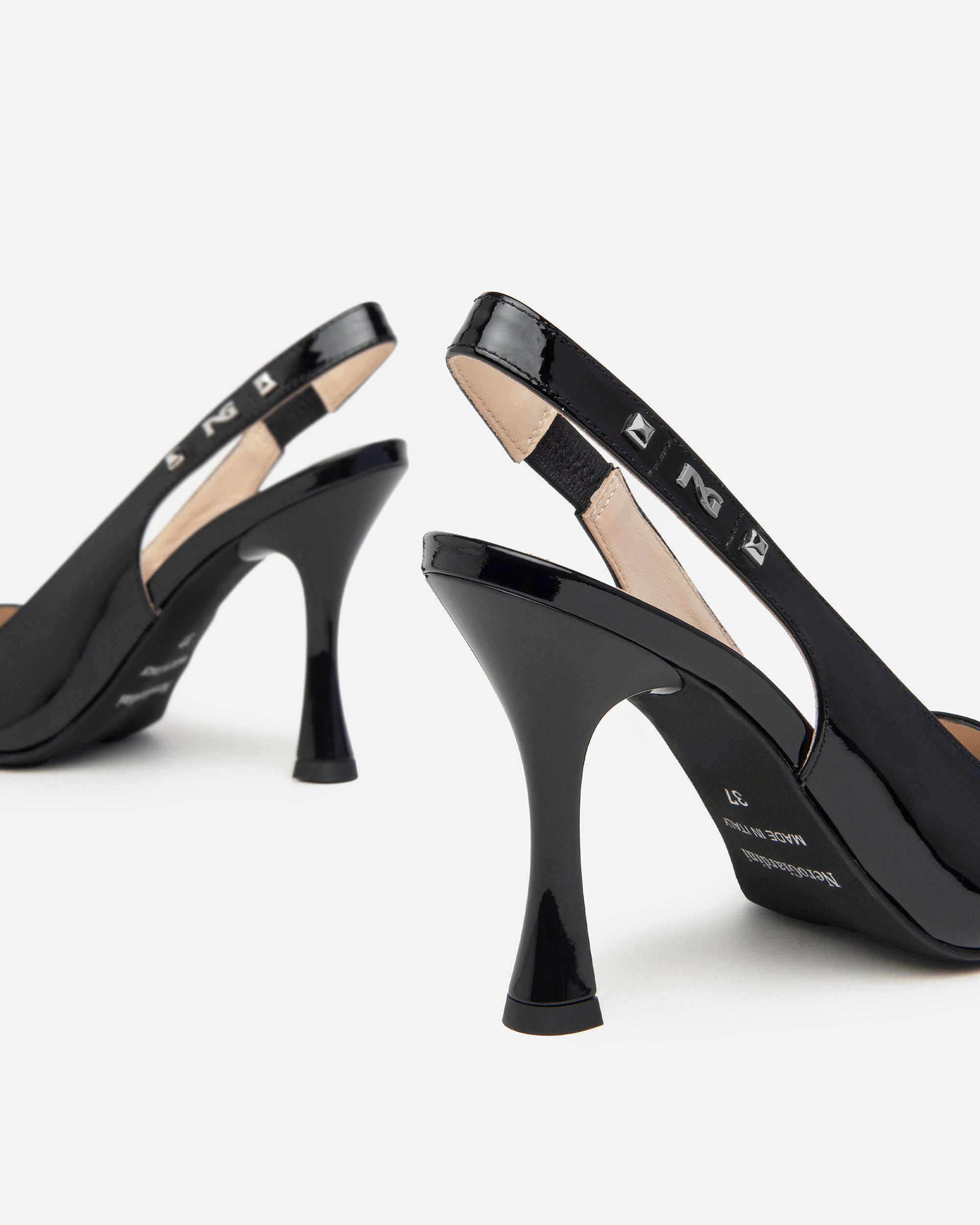 Nerogiardini Escarpins vernis femme sling-back élégants
