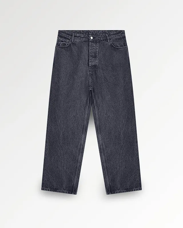 Filling Pieces Denim Jean noir délavé coton bio regular